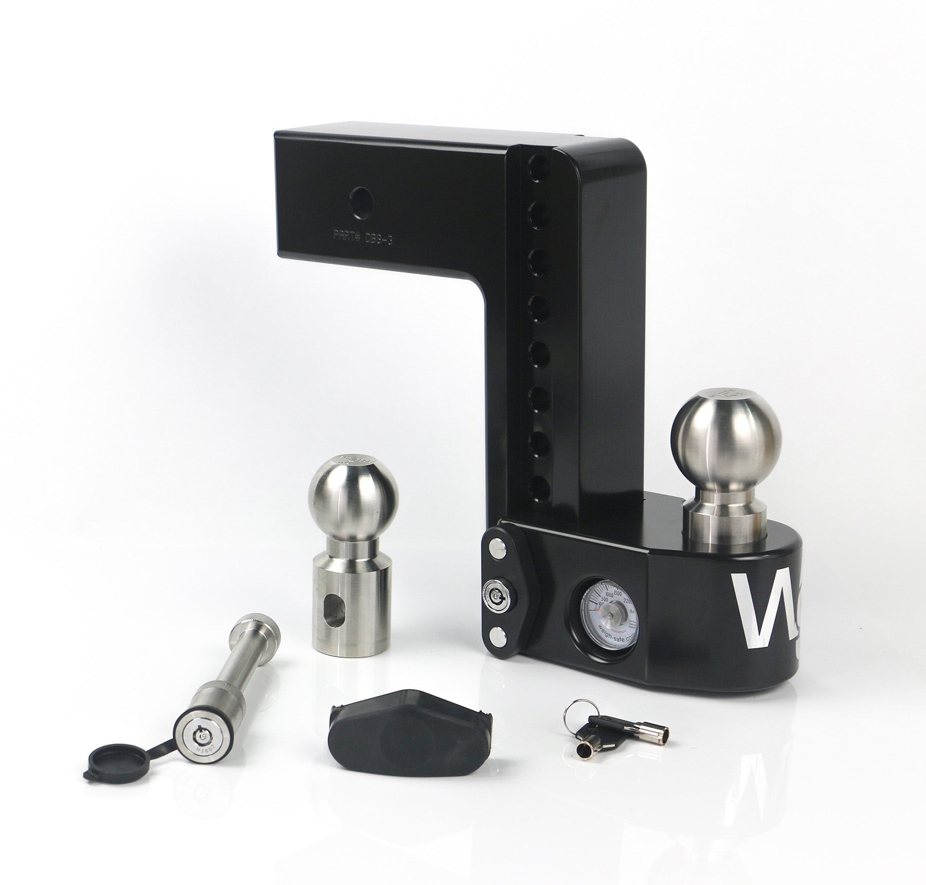 Weigh Safe 8-inch Drop Hitch with 3-inch Shank and Keyed Alike WS05 from Weigh Safe - Imex RV And Auto Parts