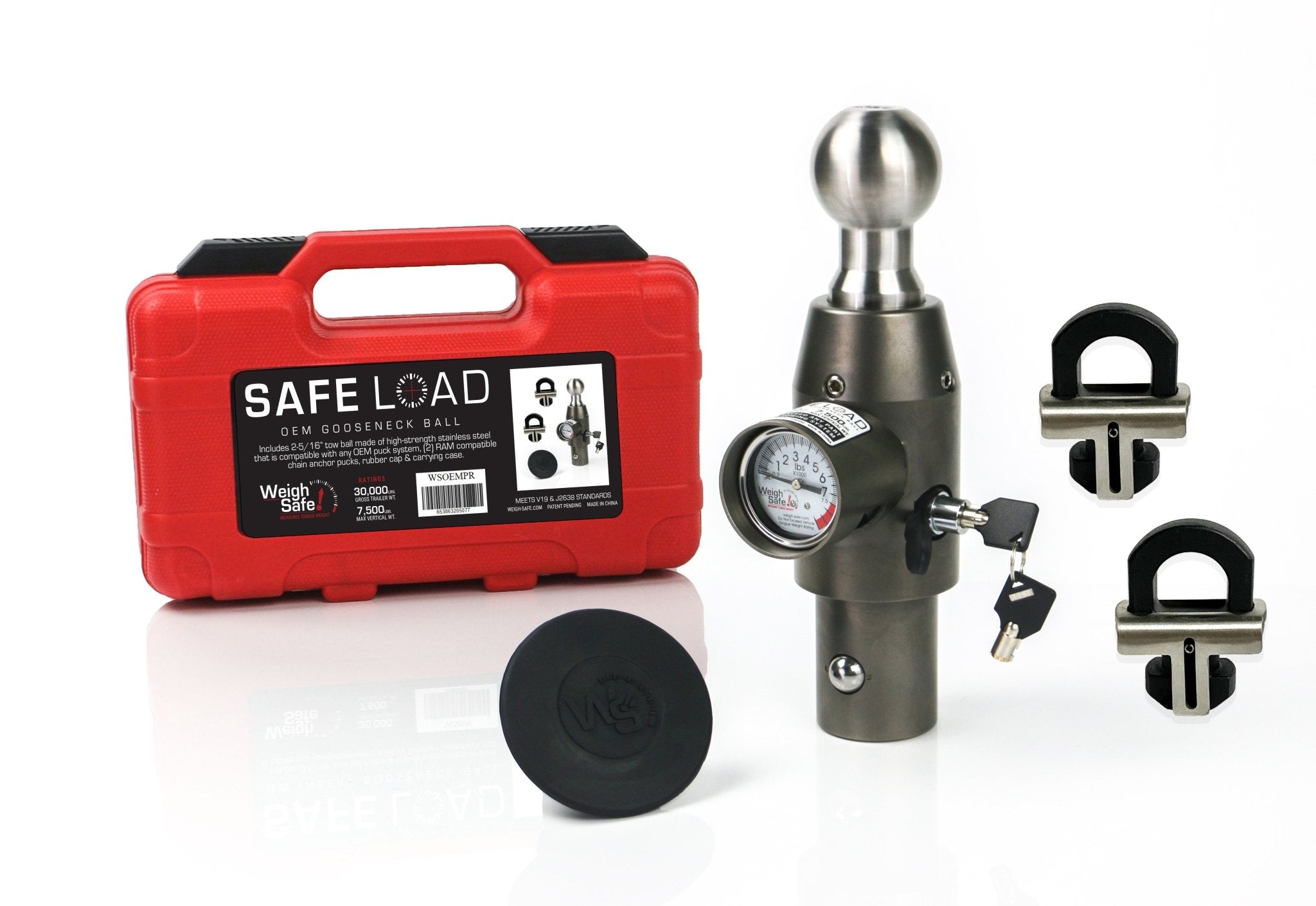 Weigh Safe OEM Gooseneck Ball with Built-In Tongue Weight Measurement - Imex RV And Auto Parts