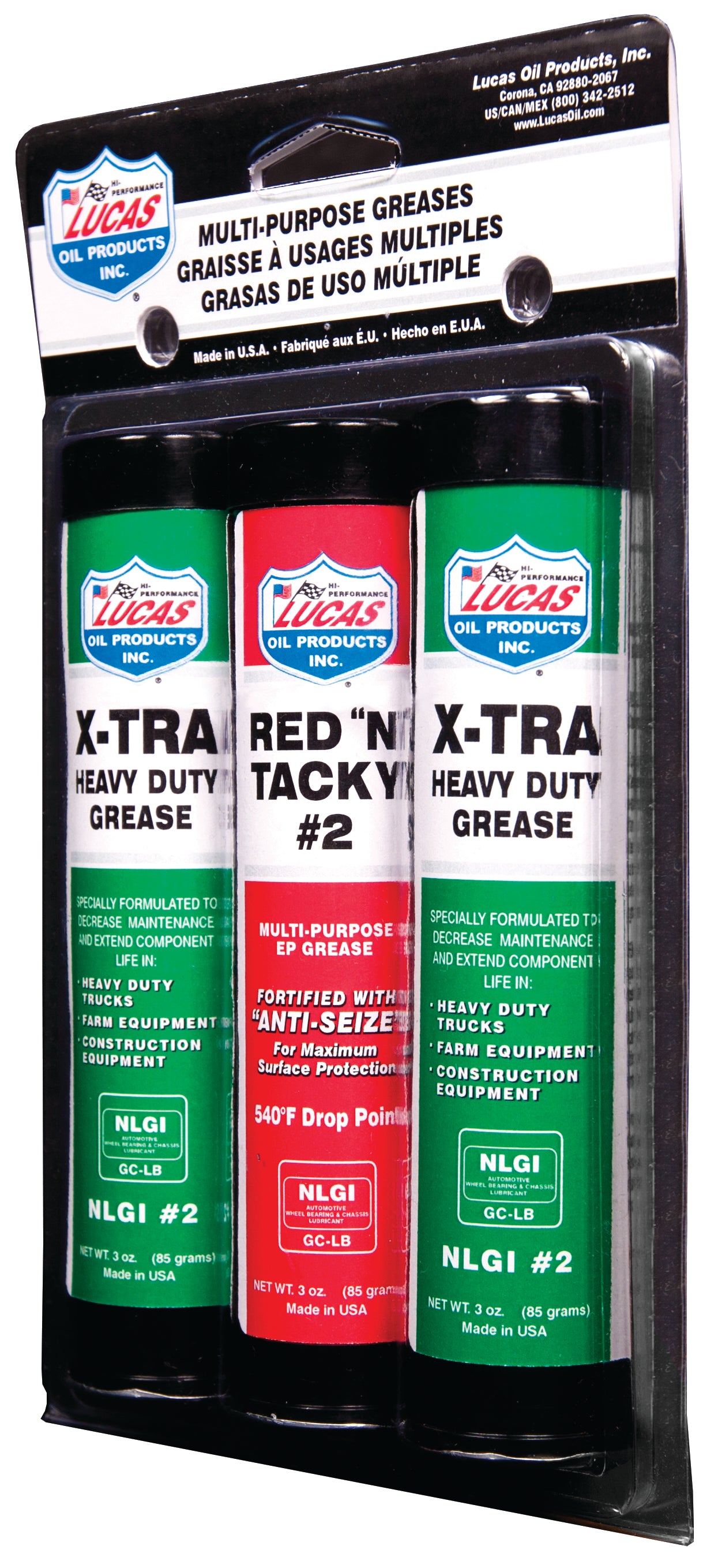 3oz.Grease Combo Pack (2) X-tra HD (1) Red N Tacky - Multi-Purpose Grease
