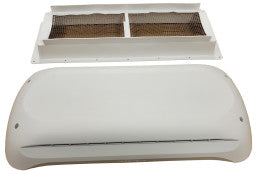 New Dometic plastic refrigerator roof vent. Kit includes vent base and cap. Cutout Dimensions: 6-1/2" X 23-3/4".