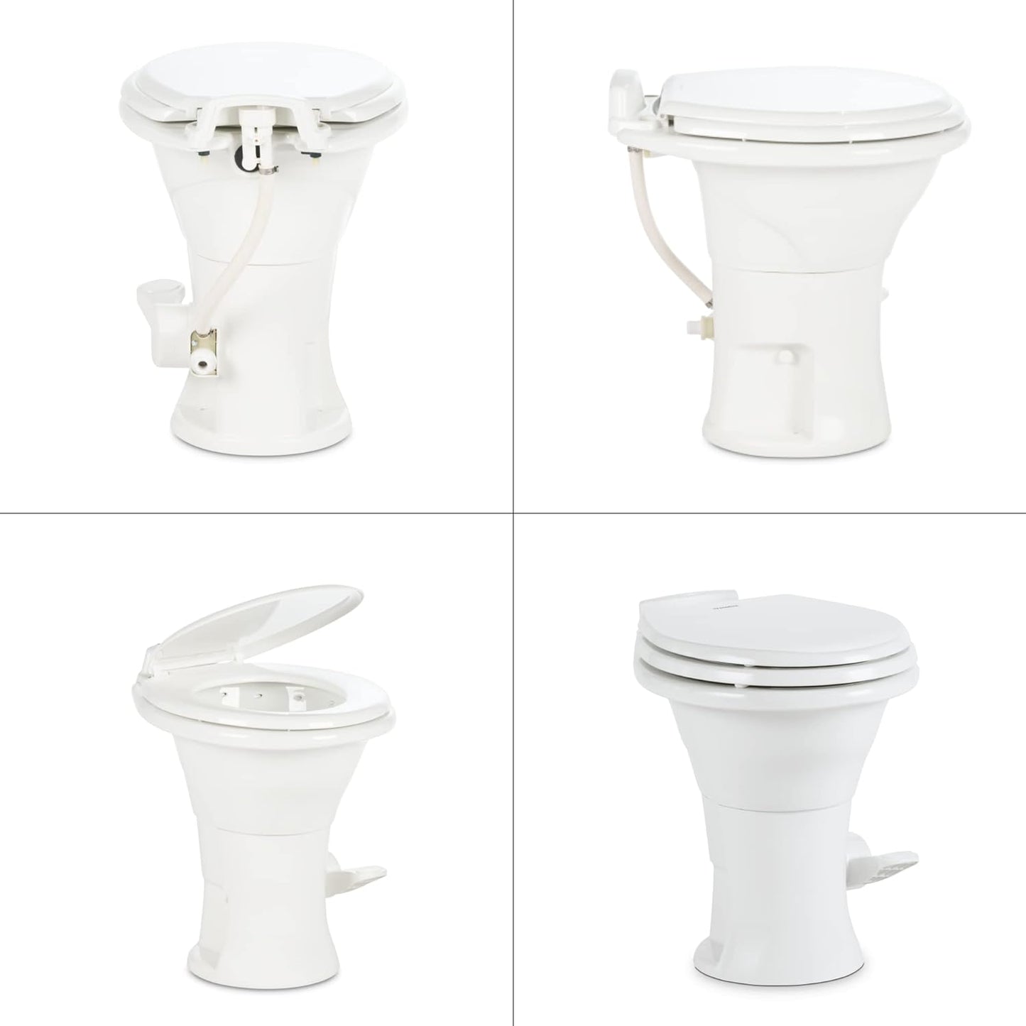 Dometic 302310081 310 Series Gravity-Flush Toilet - White, Standard
