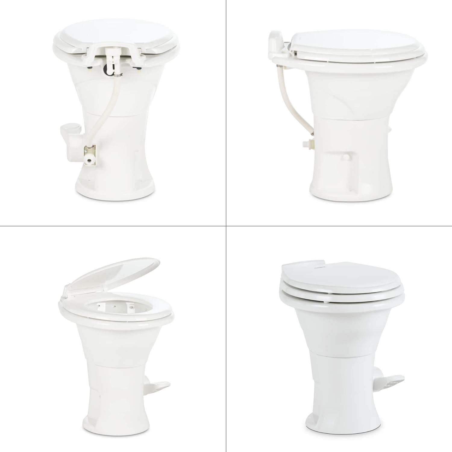 Dometic 302310081 310 Series Gravity-Flush Toilet - White, Standard