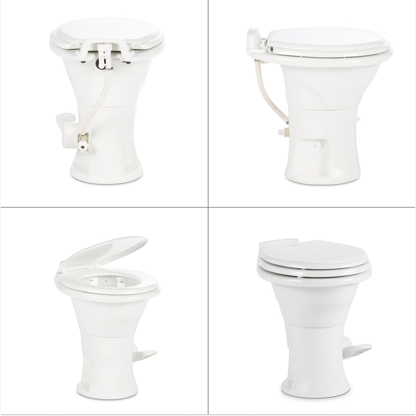Dometic 302310081 310 Series Gravity-Flush Toilet - White, Standard