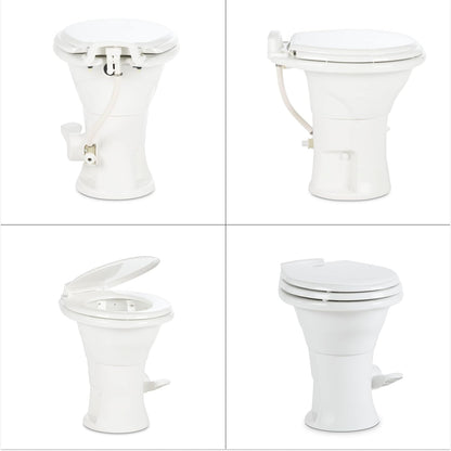 Dometic 302310081 310 Series Gravity-Flush Toilet - White, Standard