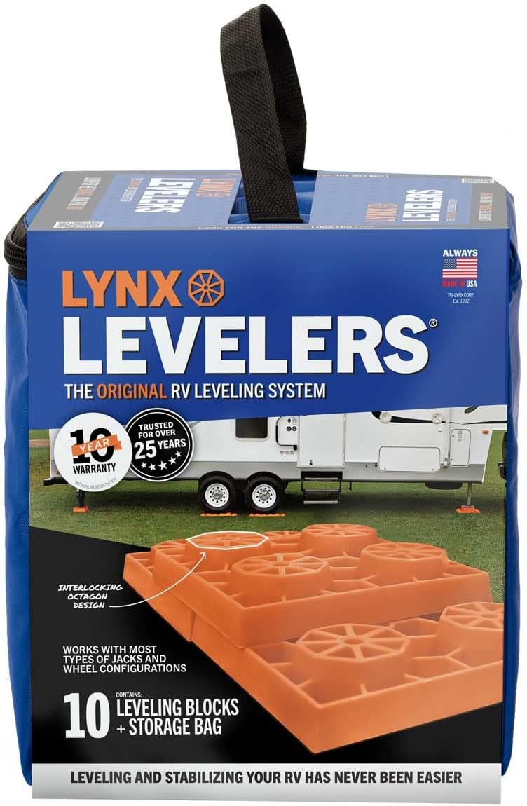 Tri-Lynx 00015 Lynx Leveler for RV Leveling Block with Nylon Storage Case, (Pack of 10)