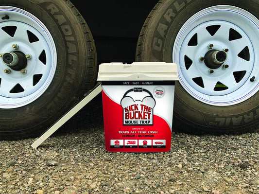 Kick The Bucket Mouse Trap is a simple, effective trap that works indoors and outdoors and can catch dozens of mice for months at a time without the need for emptying. No other trap comes close.