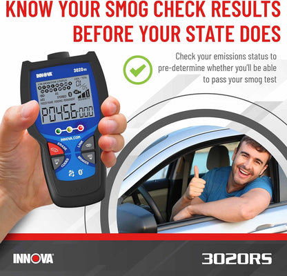 INNOVA 3020RS Fast & Easy-to-Use Check Engine Code Reader, OBD2 Scan Tool for ABS Clear with Fix & Part Recommendations, Maintenance Schedules, & Free TSBs on iPhone & Android