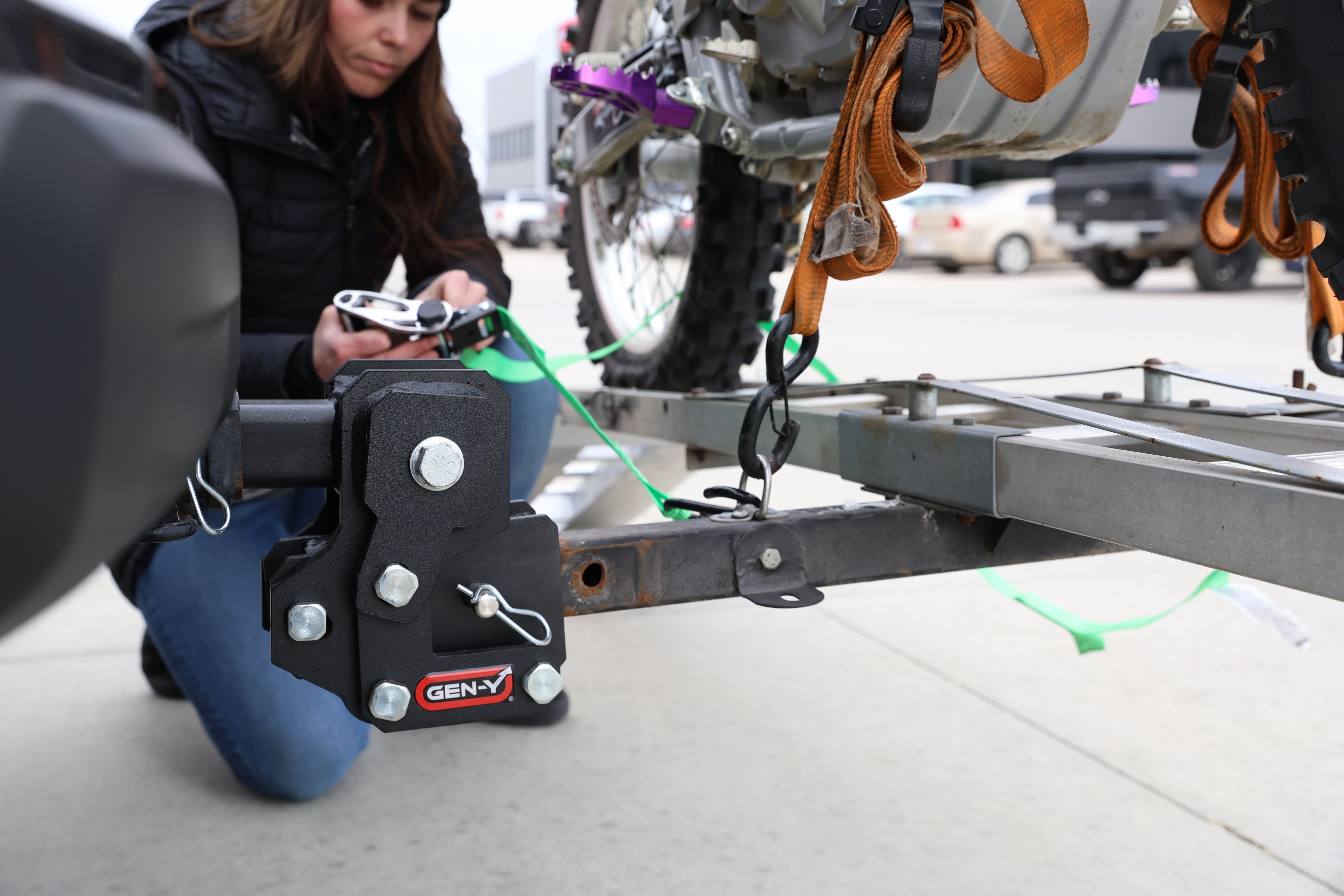 GEN-Y Hitch Voyager Cargo Hitch with 4.75-Inch Tubes and 7,000 lbs Towing Capacity