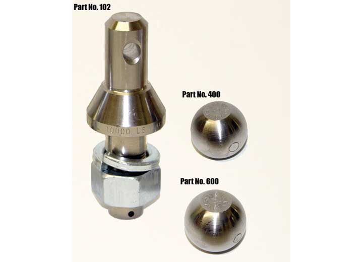 Convert-A-Ball 904 1-Inch Shank Chrome Hitch Ball with 2-Inch & 2-5/16 Inch Sizes