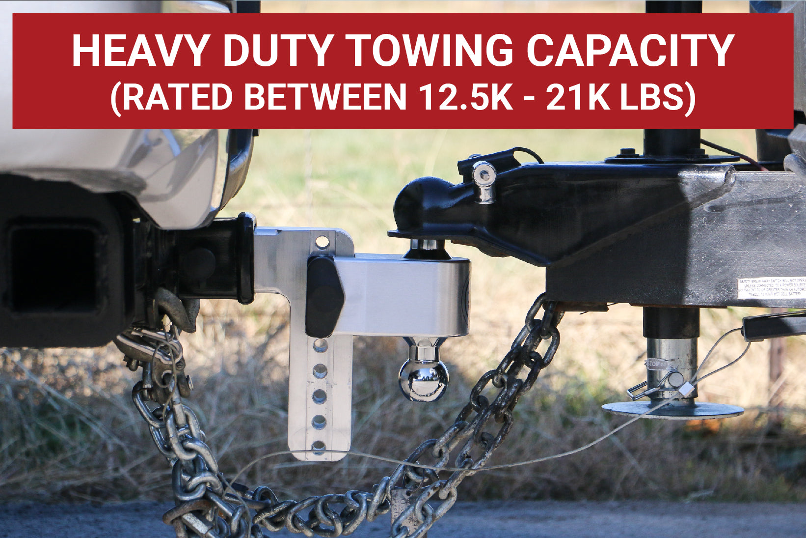 Weigh Safe 180 Hitch Chrome Ball 6" Drop Hitch with 3-Inch Shank