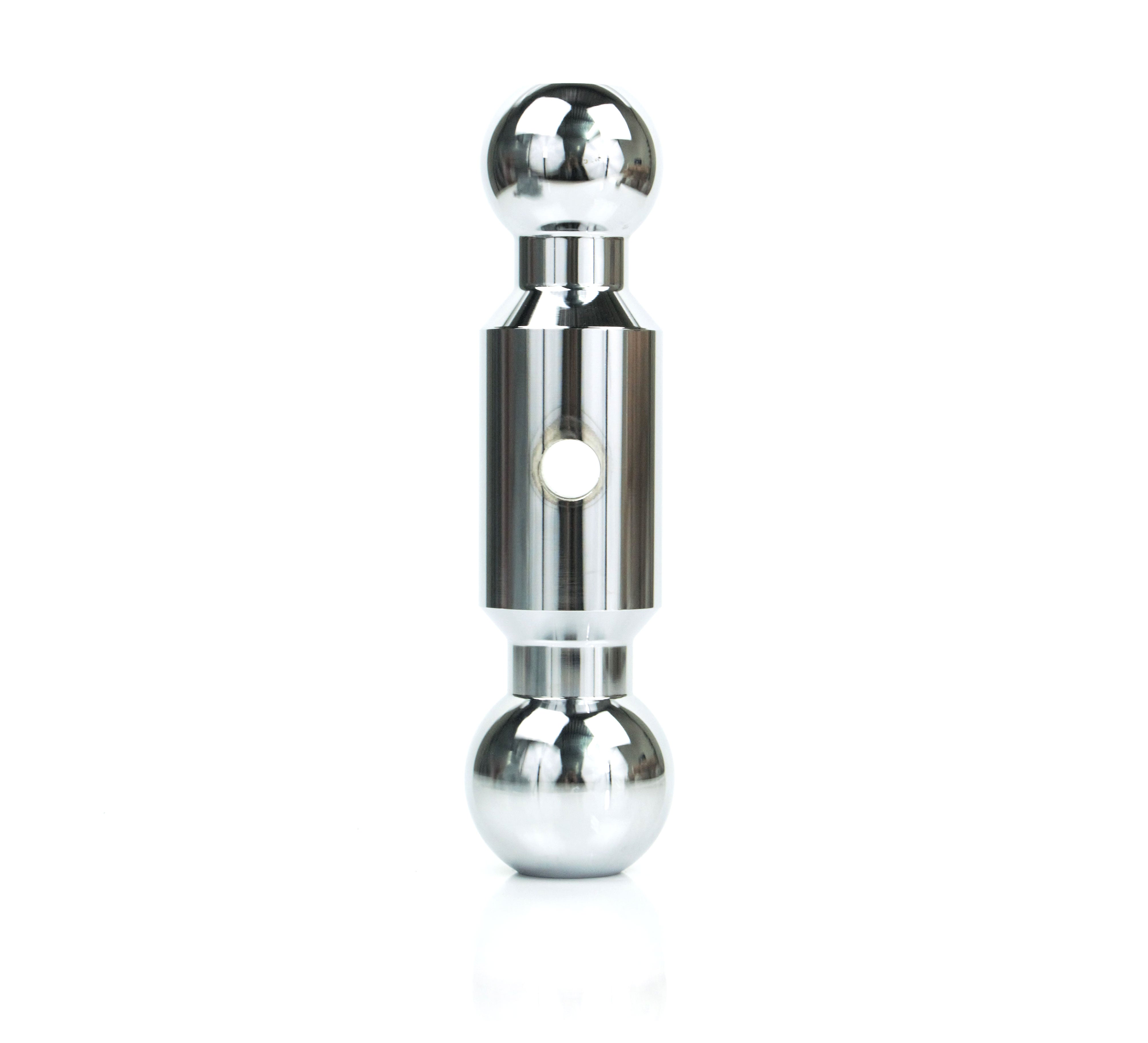 Weigh Safe Chrome Plated 2-Inch and 2-5/16-Inch 180 Turnover Ball Hitch - Model CTB-XXL