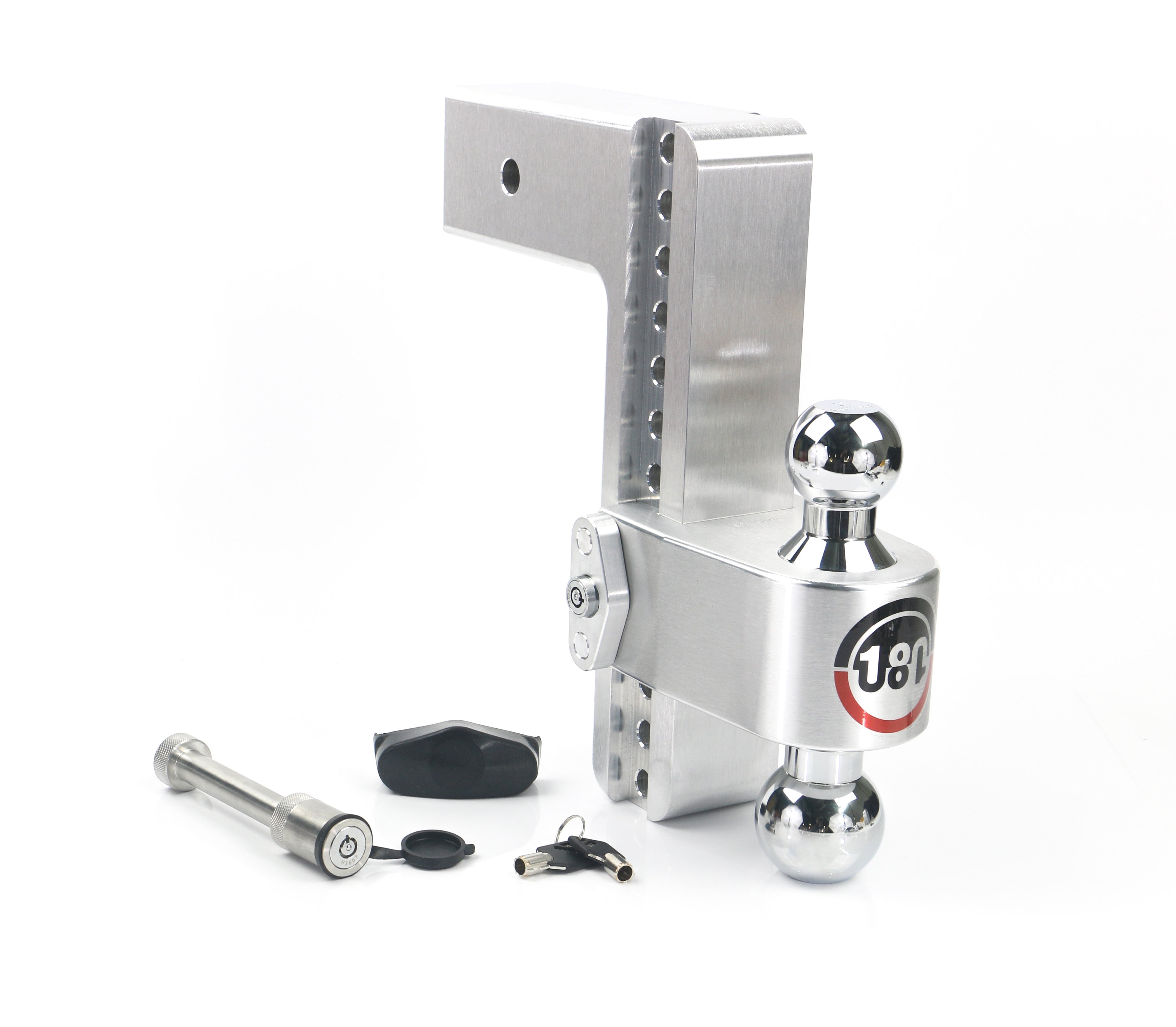 Weigh Safe 180 Hitch Chrome Ball 10-Inch Drop Hitch with 3-Inch Shank – Keyed Alike WS05 Included