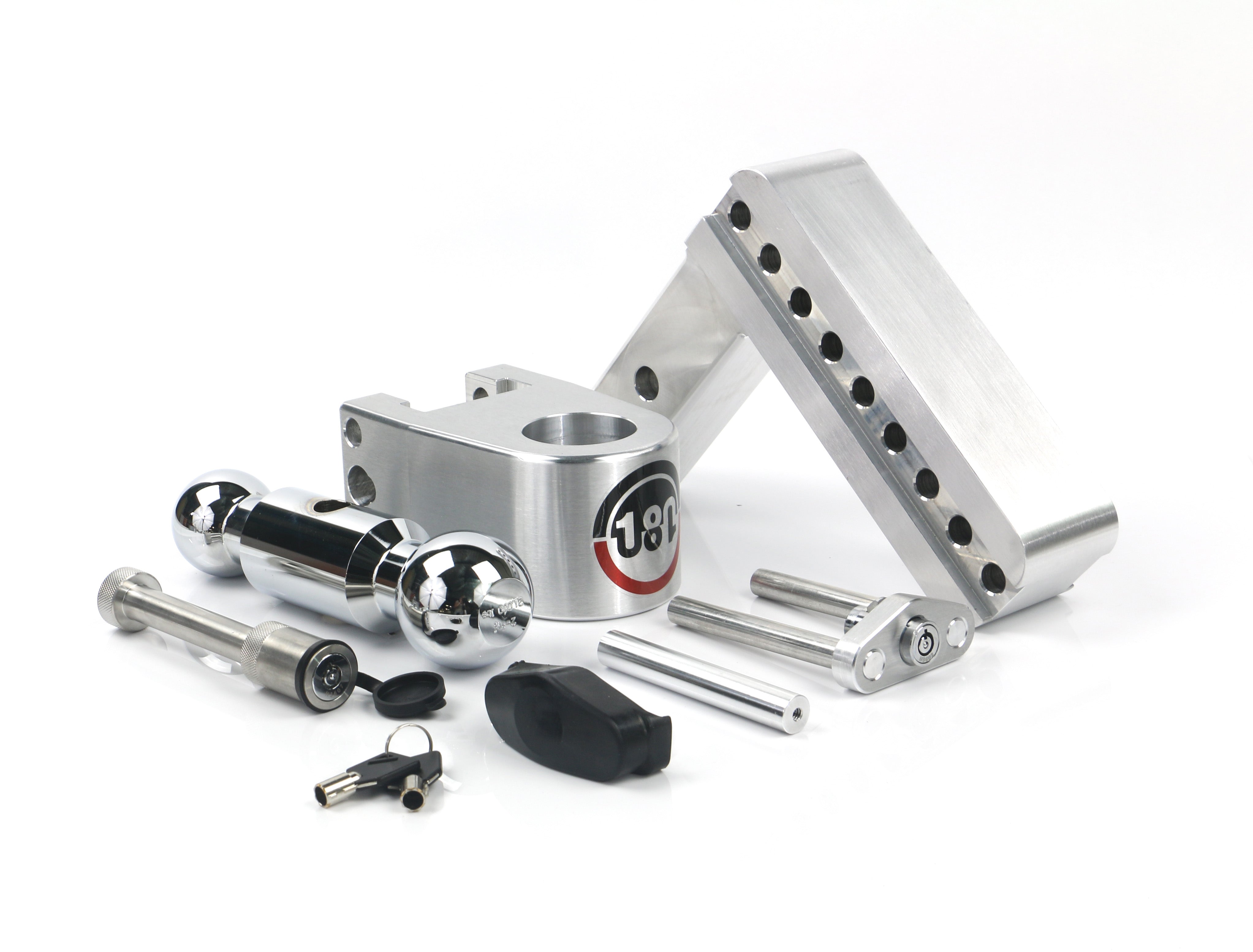 Weigh Safe 180 Hitch Chrome Ball 6-Inch Drop Hitch with 2-Inch Shank and Keyed Alike WS05