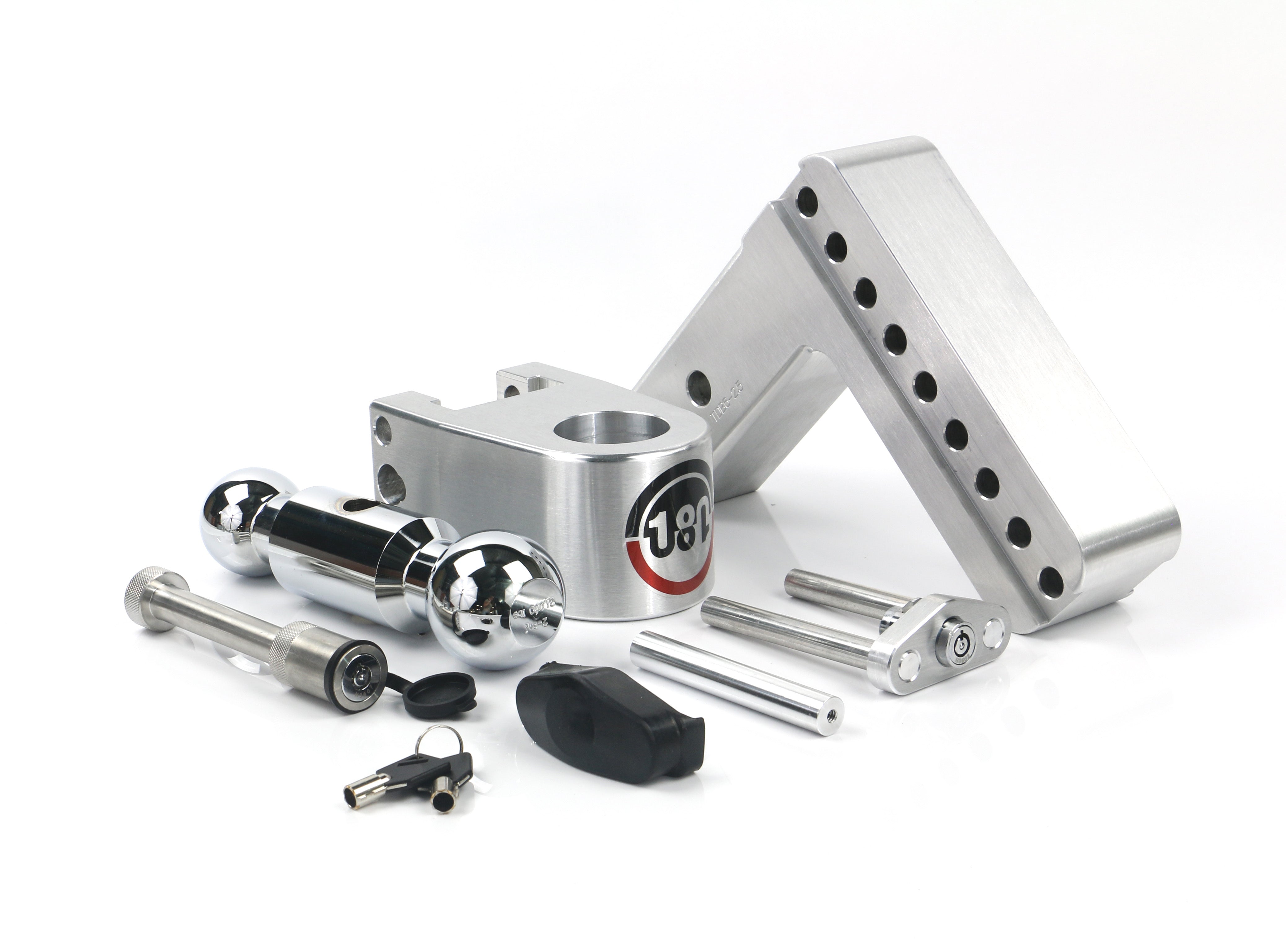 Weigh Safe 180 Hitch Chrome 6-Inch Drop Hitch with 2.5-Inch Shank and Keyed Alike WS05