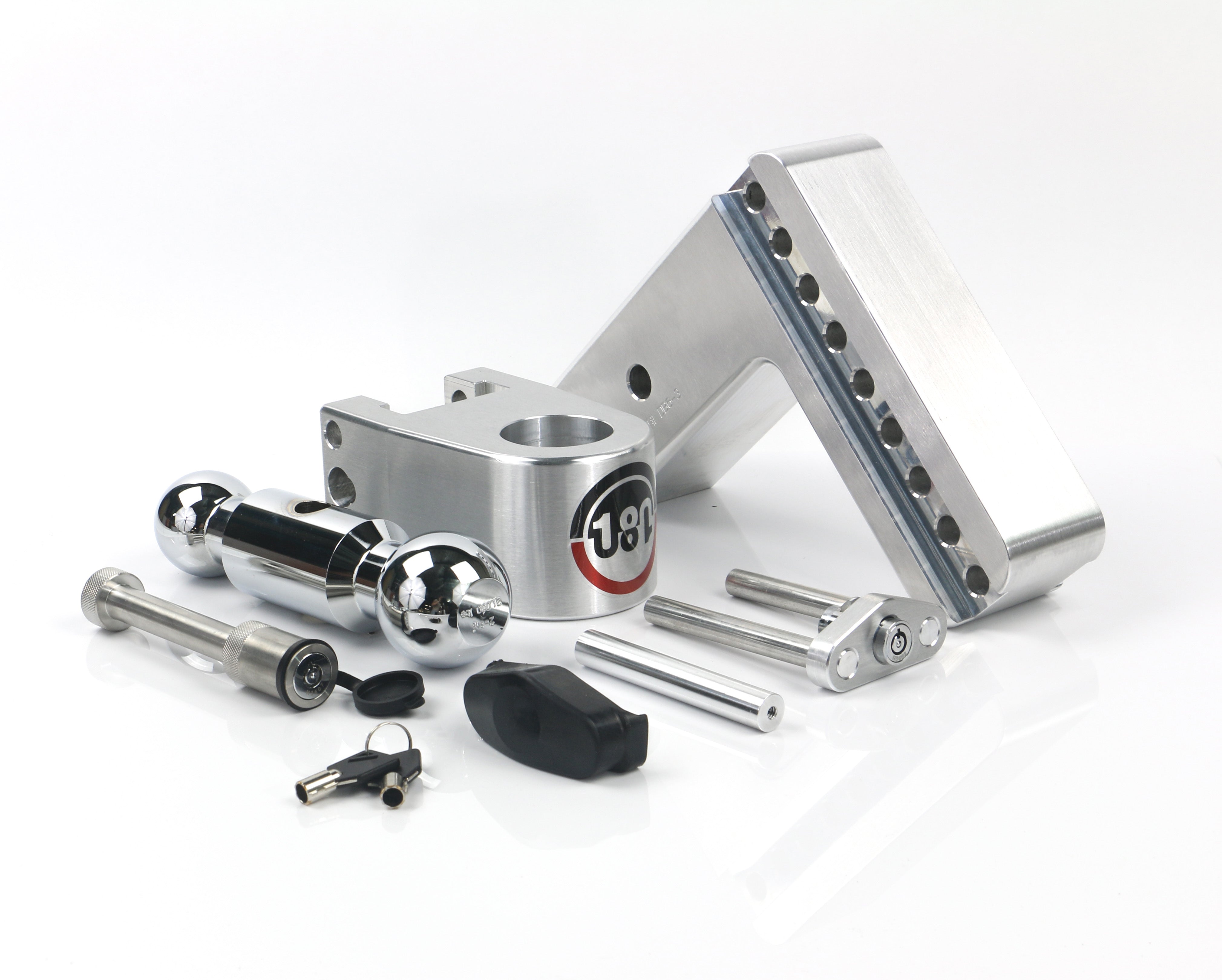 Weigh Safe 180 Hitch Chrome Ball with 6-Inch Drop and 3-Inch Shank for Receiver Mounts