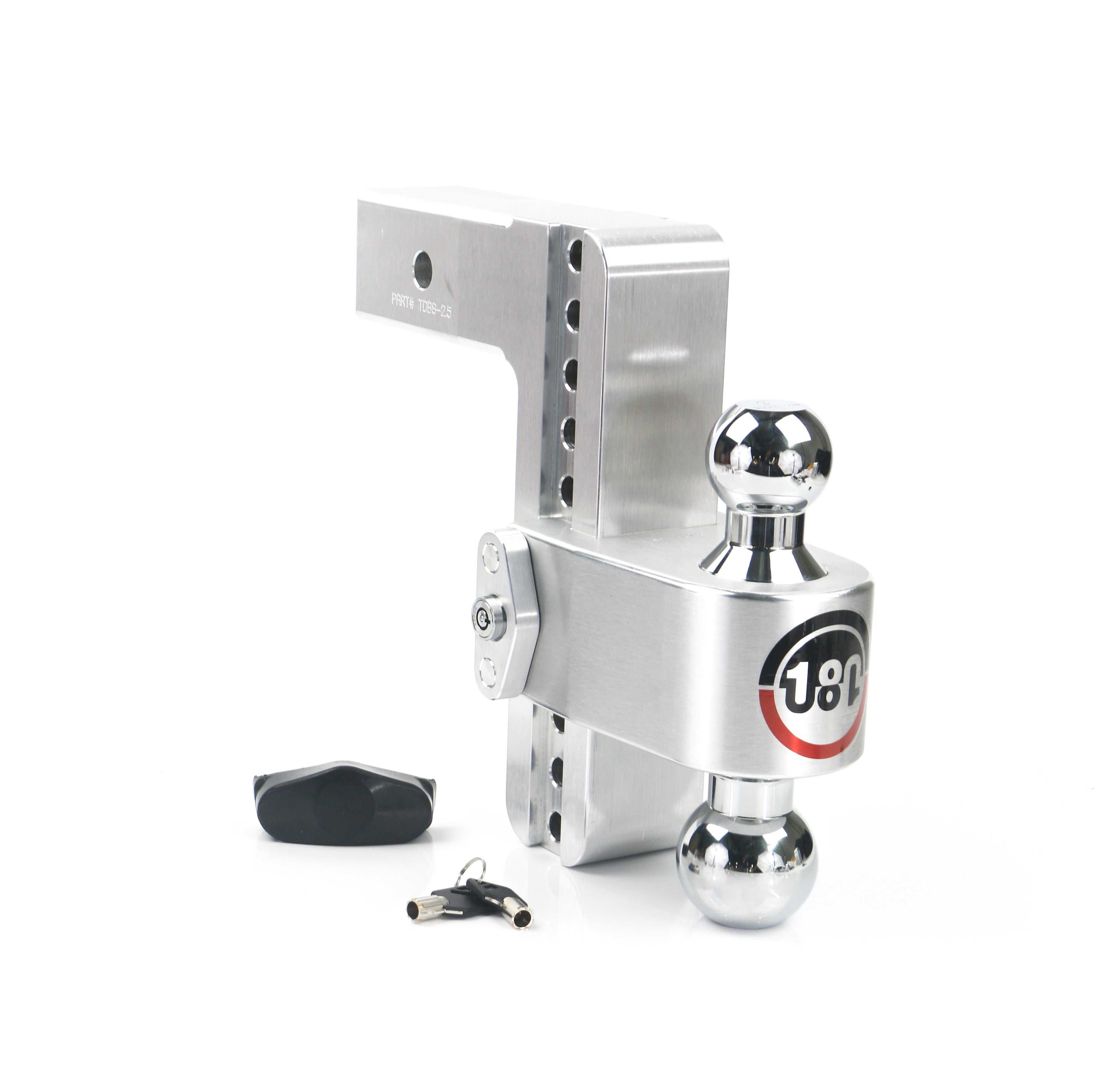 Weigh Safe 180 Hitch Chrome Ball 8-Inch Drop Hitch with 2.5-Inch Shank
