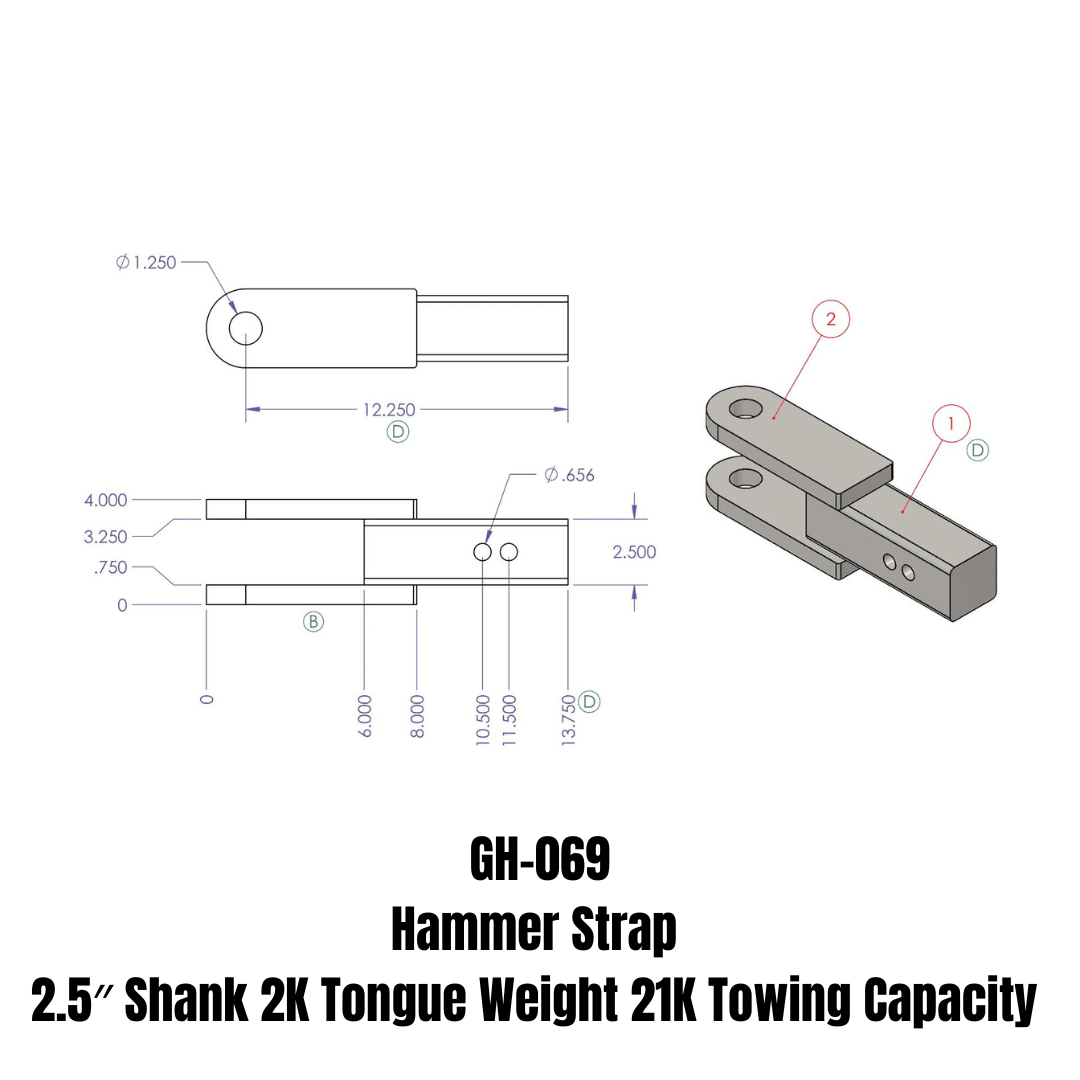 GEN-Y Hitch Hammer Strap with 21,000 lbs Towing Capacity, Model GH-069
