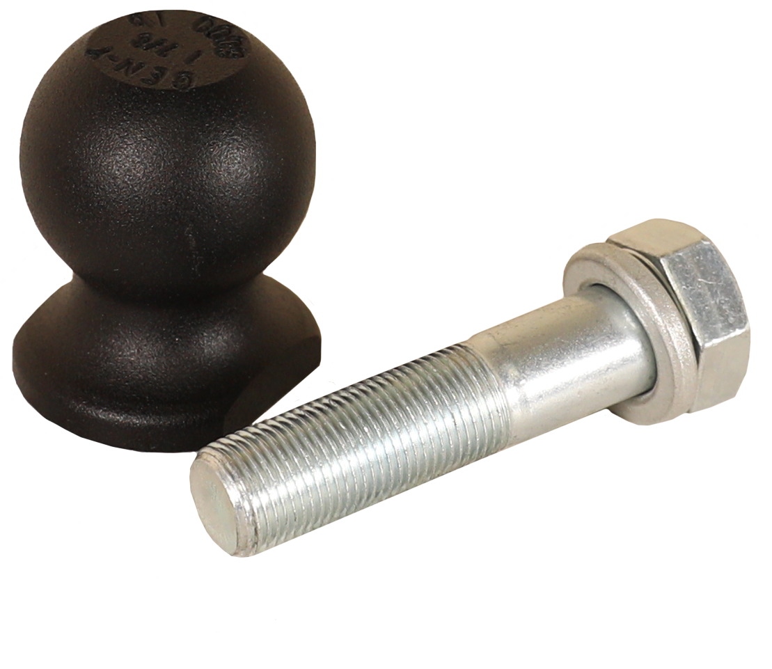 GEN-Y Hitch GH-090 Bolt-On Steel Ball Mount with 1-7/8 Inch Ball - Black Finish