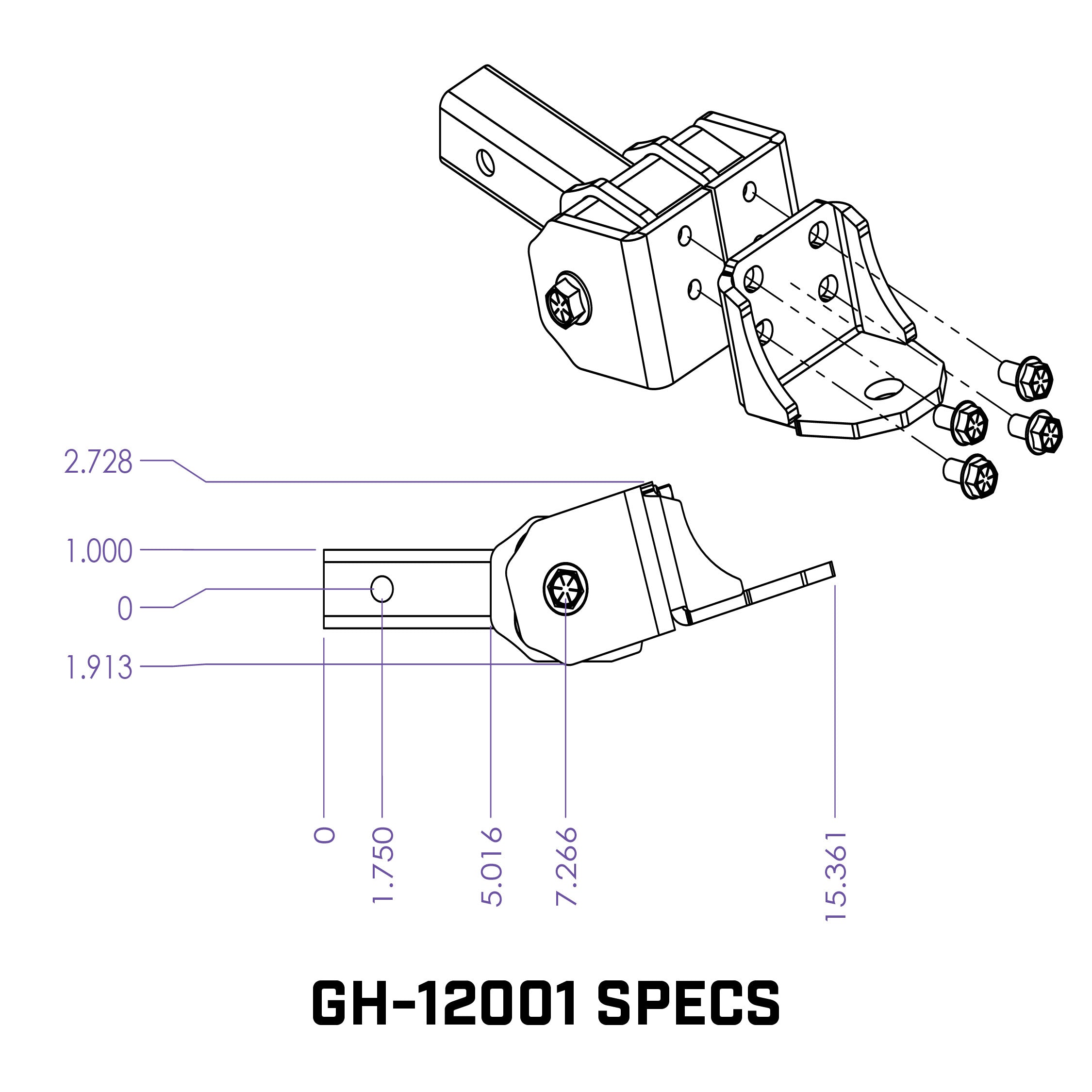 GEN-Y Hitch GH-12001 Ball Mount with Torsion-Flex Design, 7,000 lbs Gross Towing Capacity, Silver Vein Finish