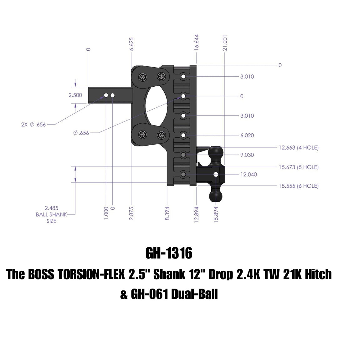 GEN-Y Hitch GH-1316 Drop Hitch – Adjustable Towing Capacity up to 32,000 lbs with Torsion-Flex Design