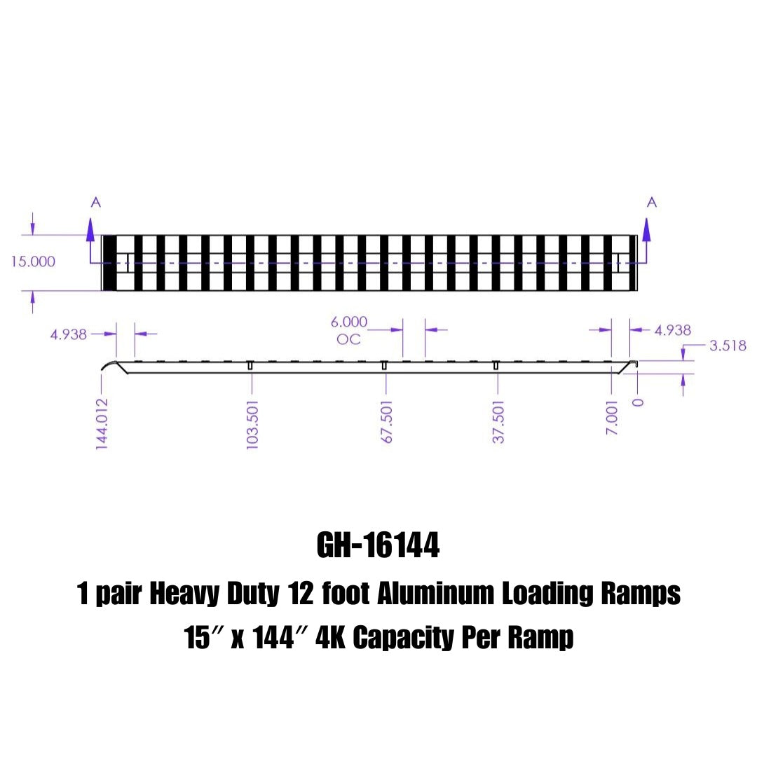 GEN-Y Hitch Aluminum Ramp GH-16144 for Heavy-Duty Vehicle Loading and Access