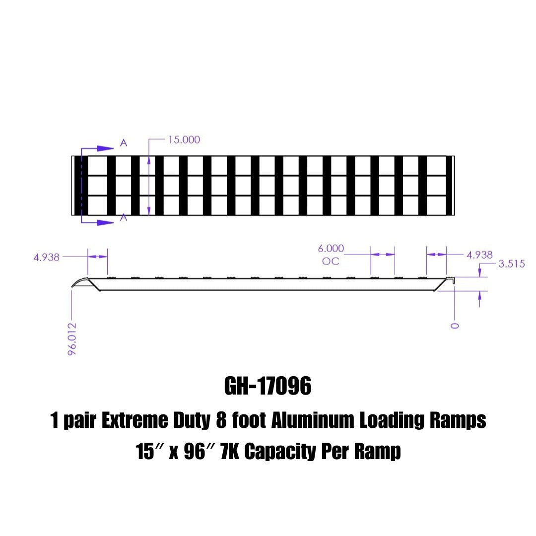 GEN-Y Hitch Aluminum Ramp GH-17096 for Heavy-Duty Vehicle Loading and Transportation