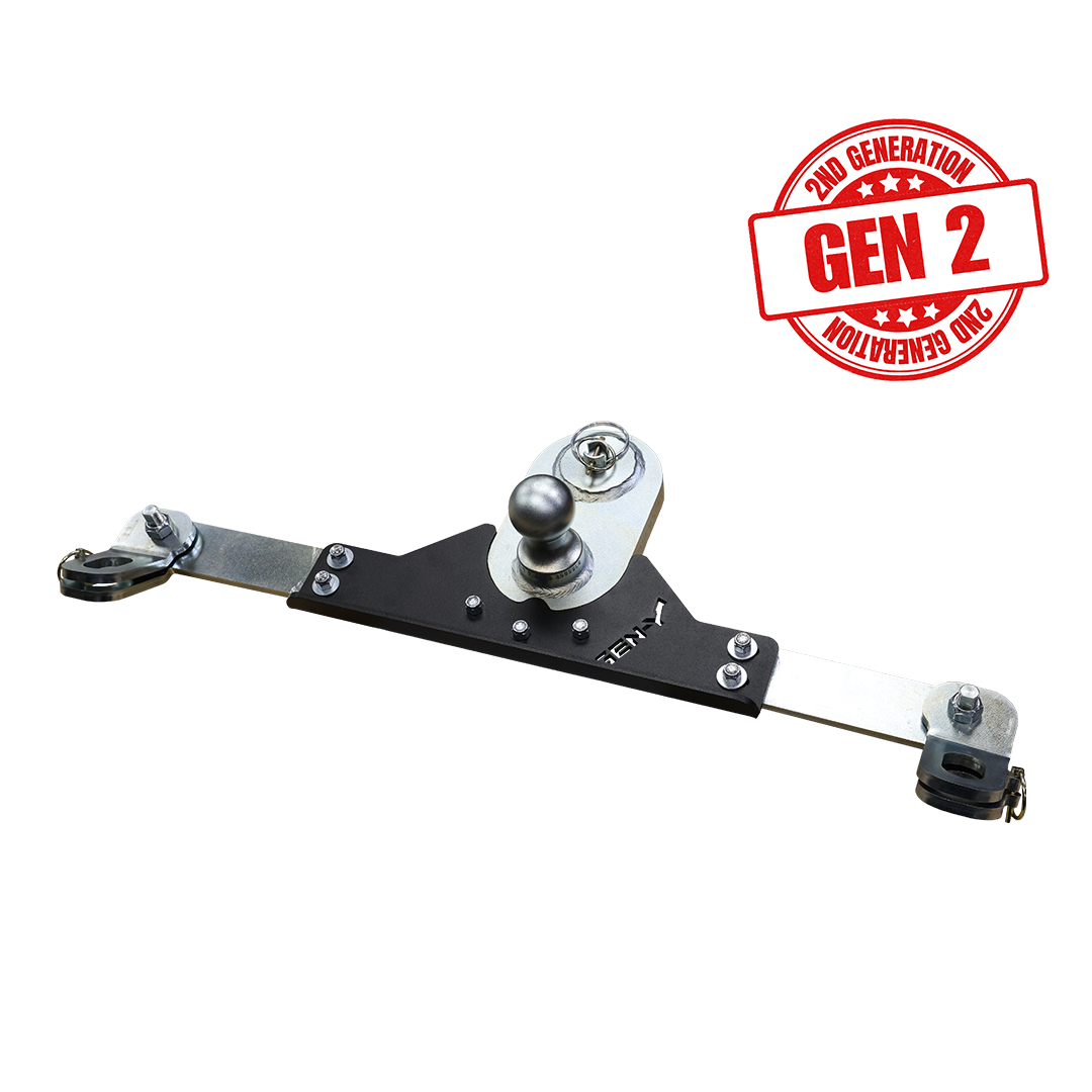 GEN-Y Hitch GoosePuck 2 Offset Ball Mount – 5 Inch, Silver, 6,000 lb Tongue Weight, 25,000 lb Gross Towing Capacity