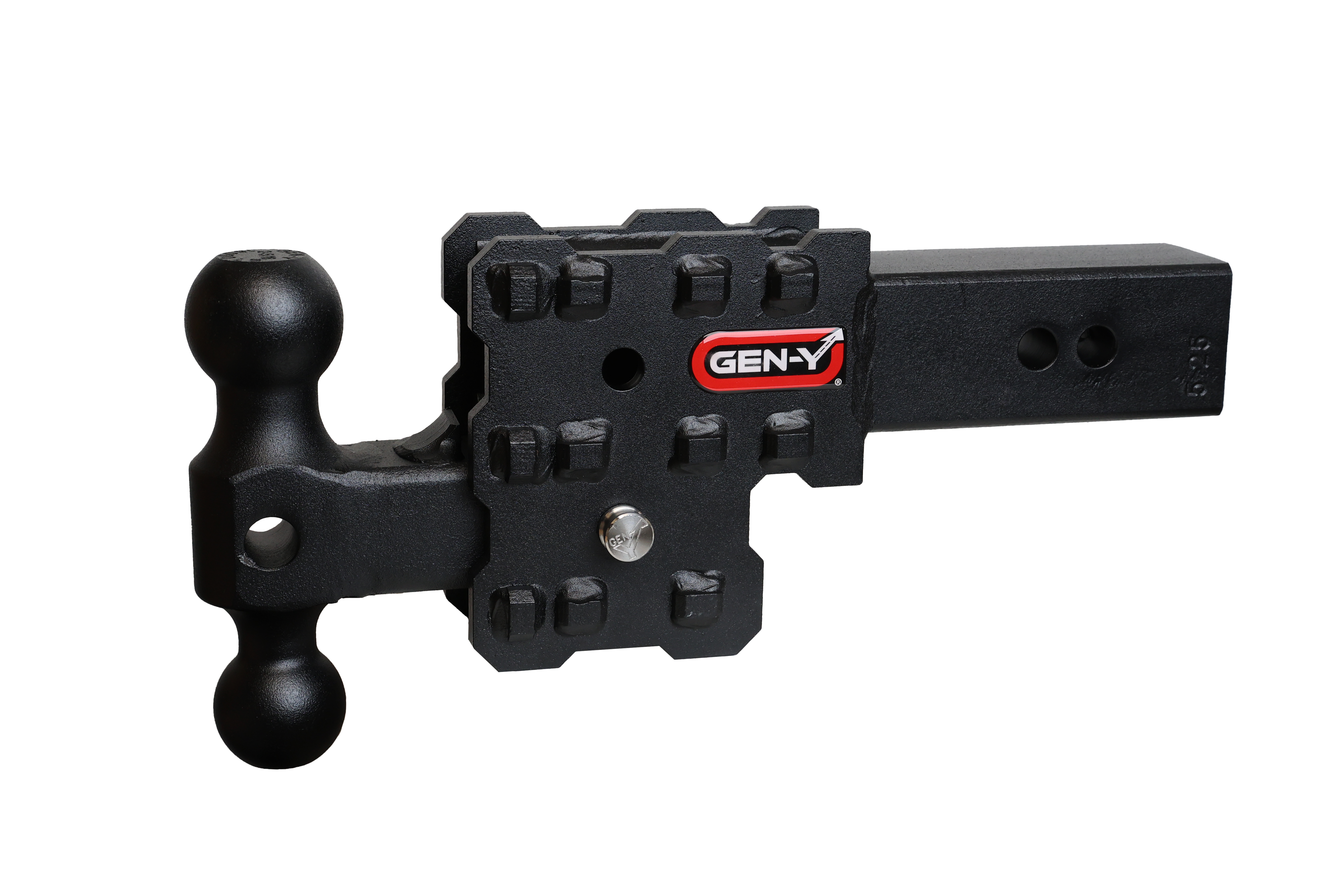 GEN-Y Hitch PHANTOM-X 2-Inch Solid Shank Drop Hitch with 2.5-Inch Drop and Dual-Ball System