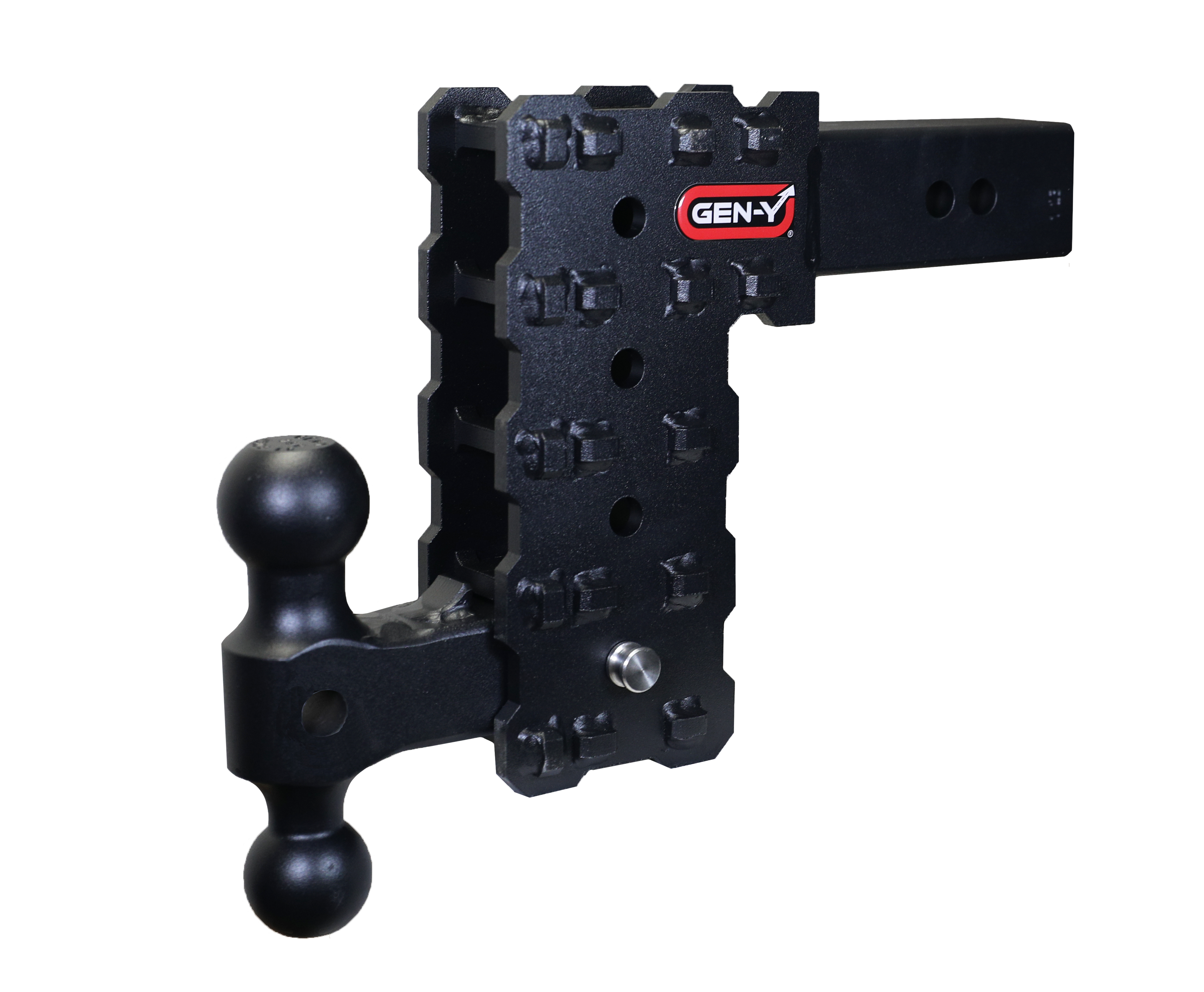 GEN-Y Hitch GH-2414X Phantom-X 2.5-Inch Solid Shank 7.5-Inch Drop 16K Towing Hitch with Dual-Ball Mount