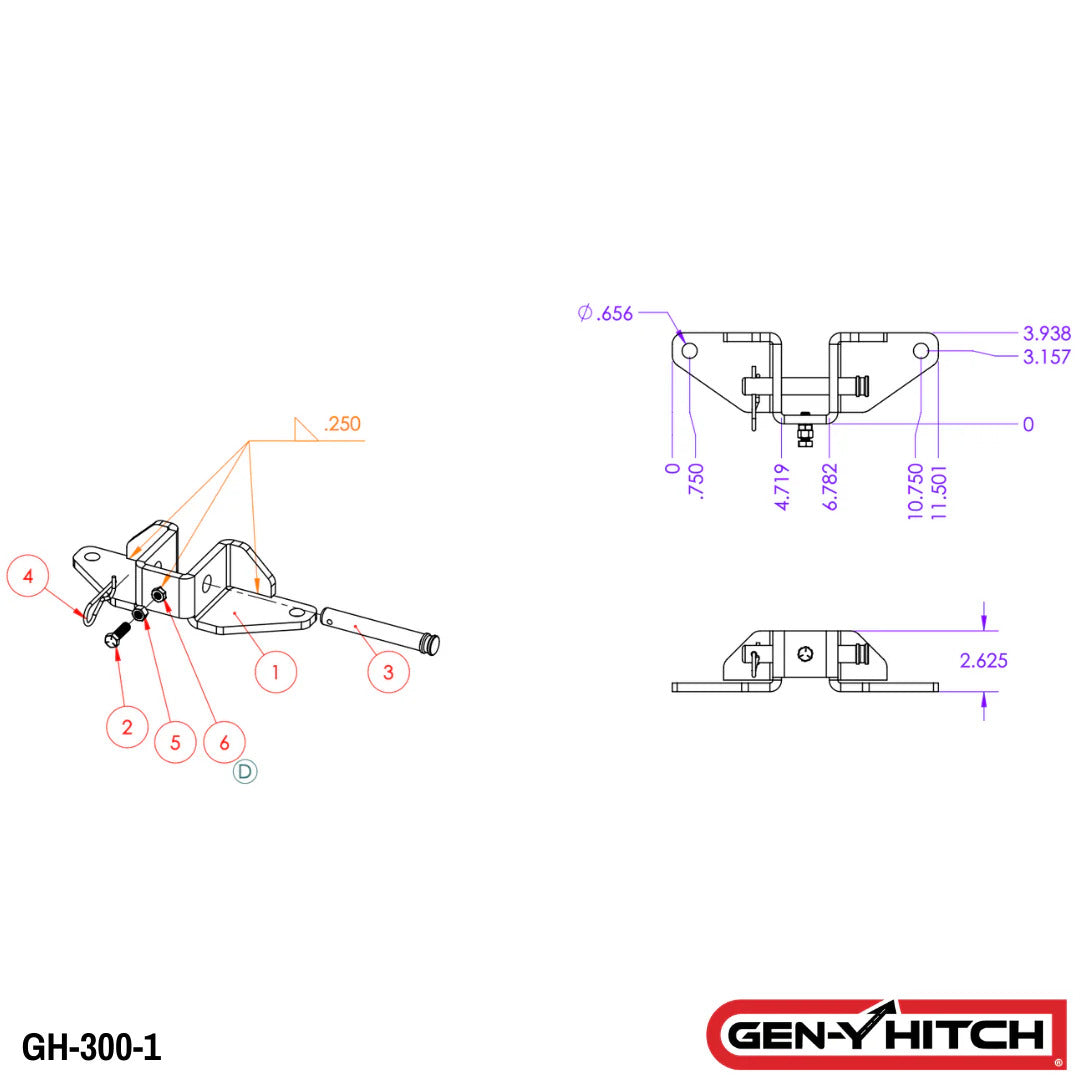 GEN-Y Hitch GH-300-1 Sway Control Head for Trailer Stability and Towing Safety