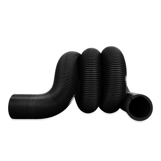 Sewer Hose; 20 Foot Extended Length; 27-1/2 Inch Compressed Length; 3 Inch Diameter; 12 Mil HTS Vinyl; Black Hose; Hose Only