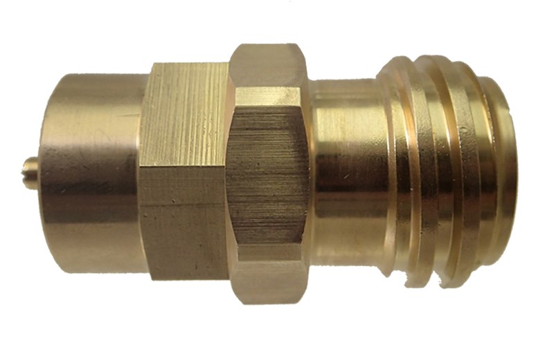 MB Sturgis 204132-MBS Propane Adapter Fitting #600 Female Inlet x Male Type 1 Brass