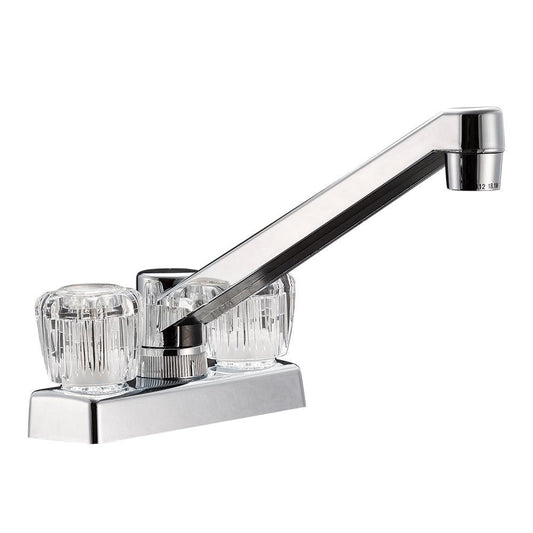 Faucet; Used For Kitchen/ Bar; 4 Inch; 8 Inch Spout; 2 Clear Acrylic Knob Handle - Imex RV And Auto Parts