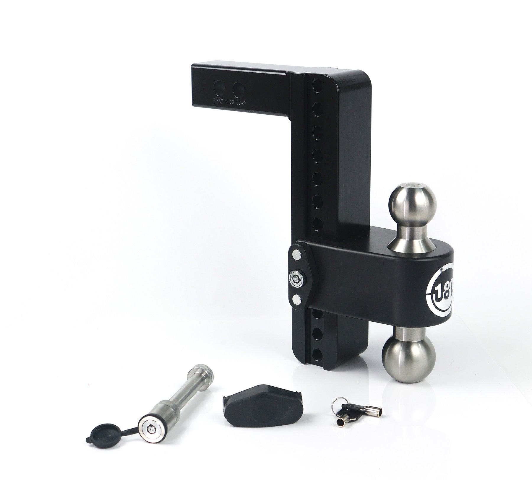 Weigh Safe 180 Hitch SS 10-Inch Drop Hitch with 2-Inch Shank and Keyed Alike Lock - Black Cerakote Finish