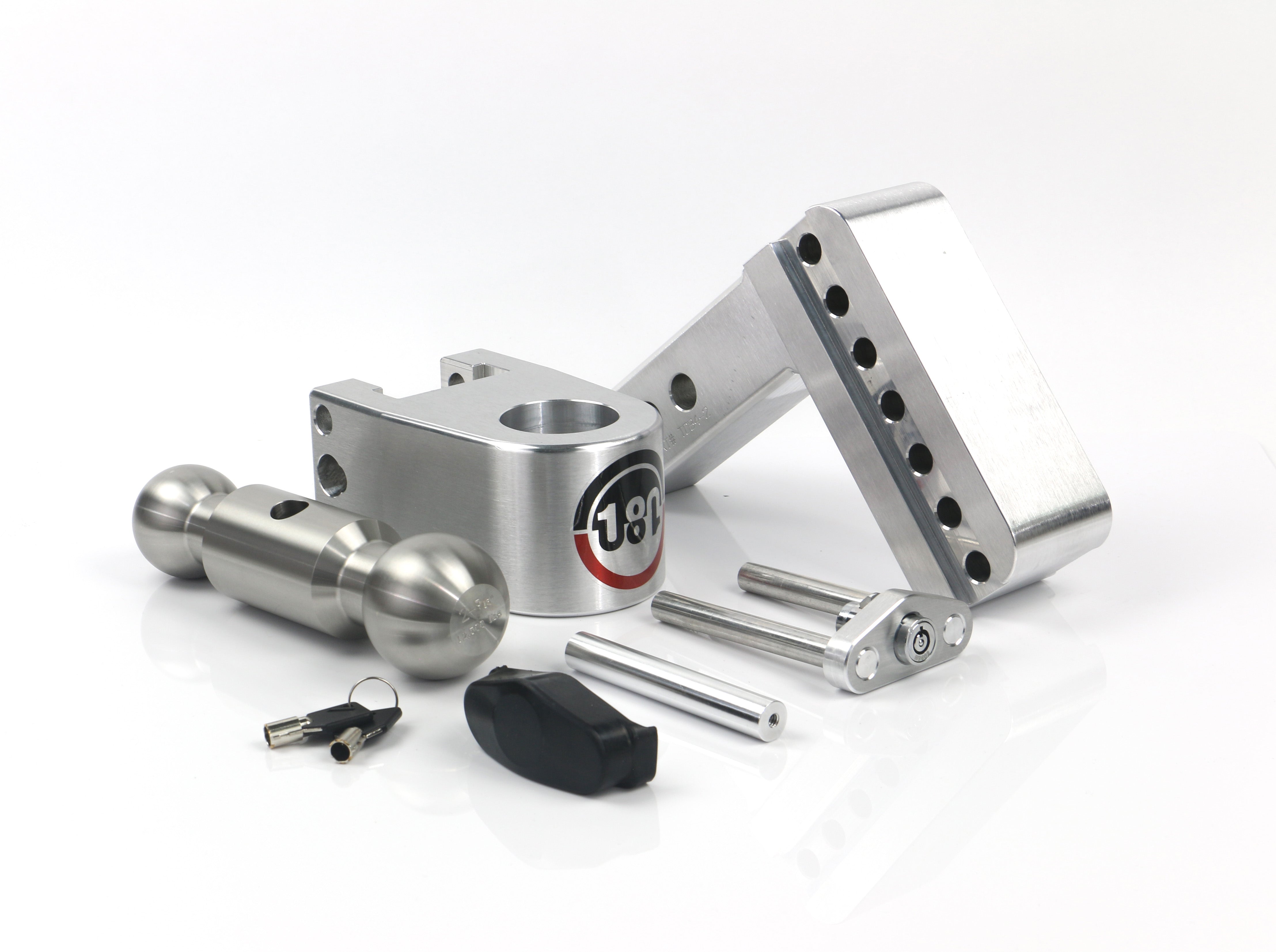 Weigh Safe 180 Hitch Stainless Steel Drop Hitch with 2-Inch Shank and Combo Ball for 2-Inch Receiver