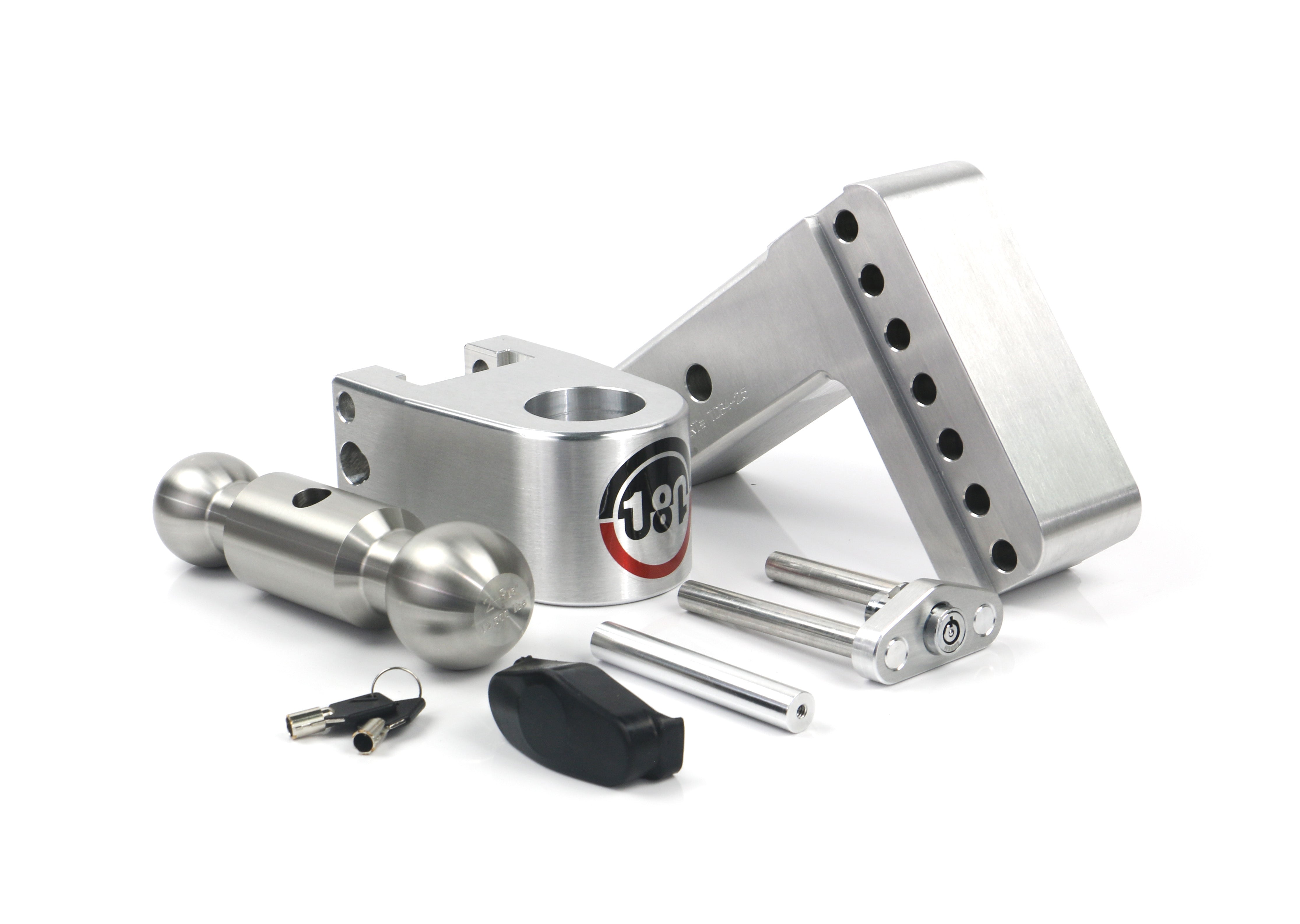 Weigh Safe 180 Hitch Stainless Steel Drop Hitch with 4-Inch Drop and 2.5-Inch Shank
