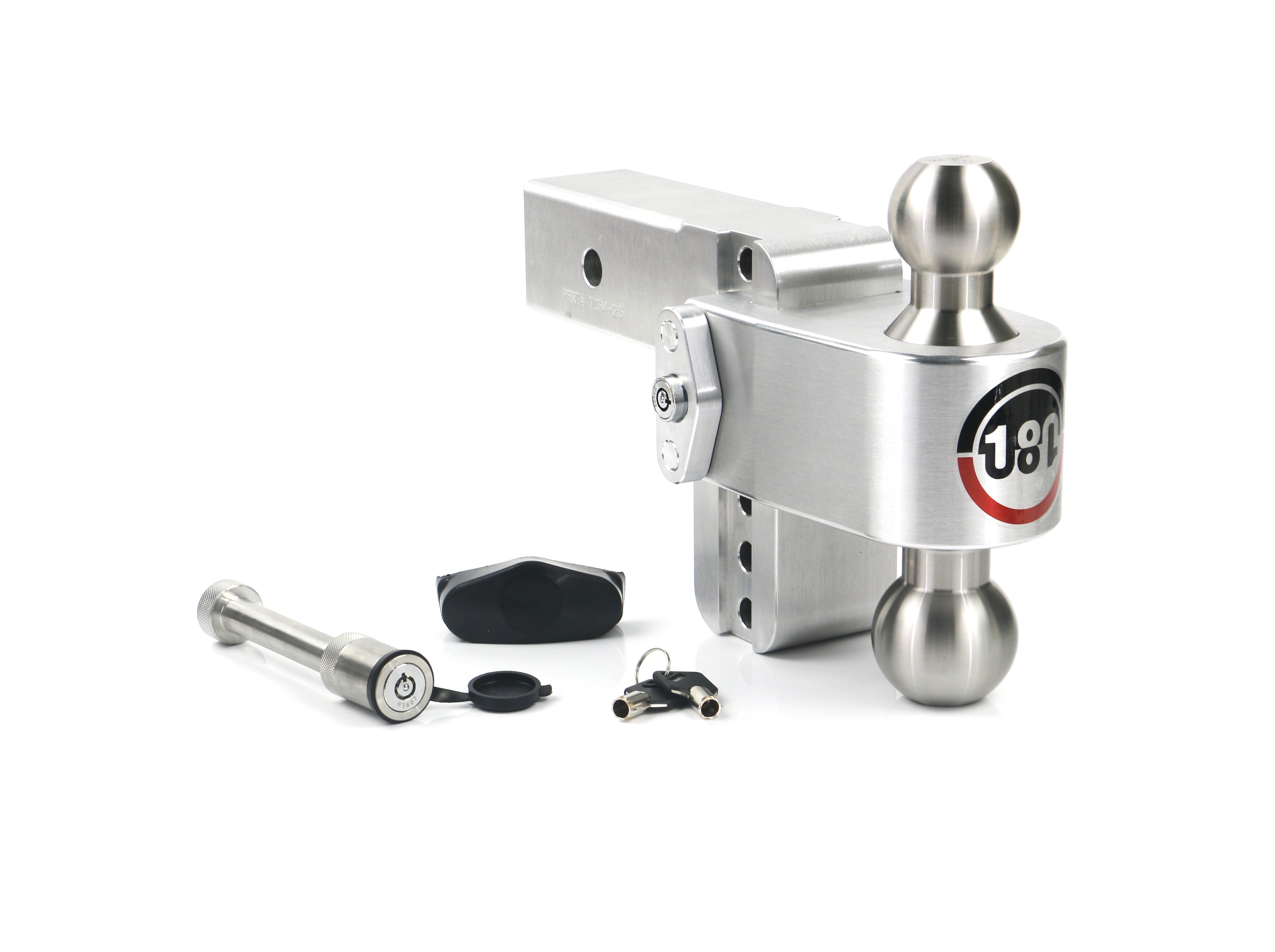 Weigh Safe 180 Hitch Stainless Steel Ball 4-Inch Drop Hitch with 2.5-Inch Shank