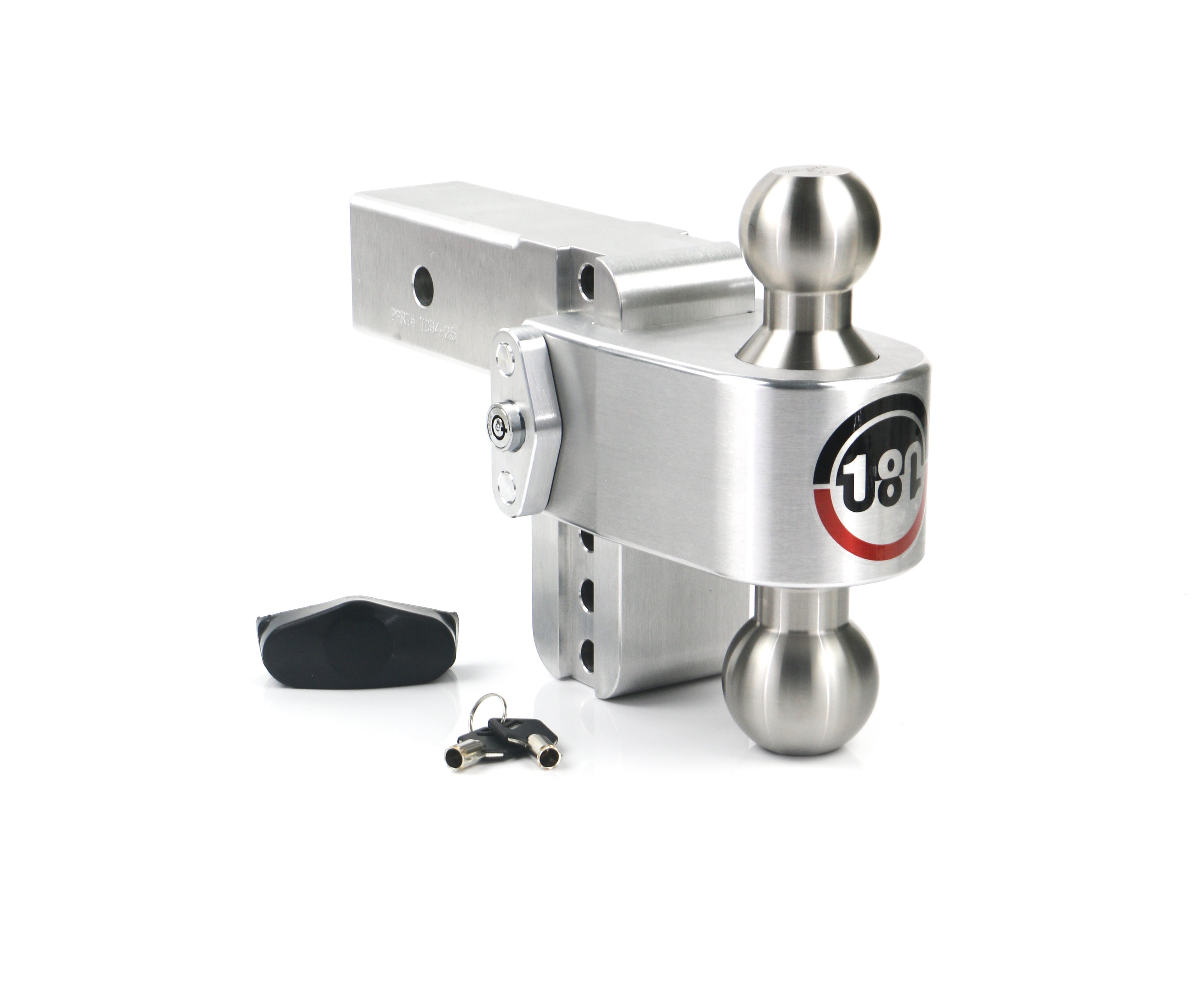 Weigh Safe 180 Hitch Stainless Steel Drop Hitch with 4-Inch Drop and 2.5-Inch Shank