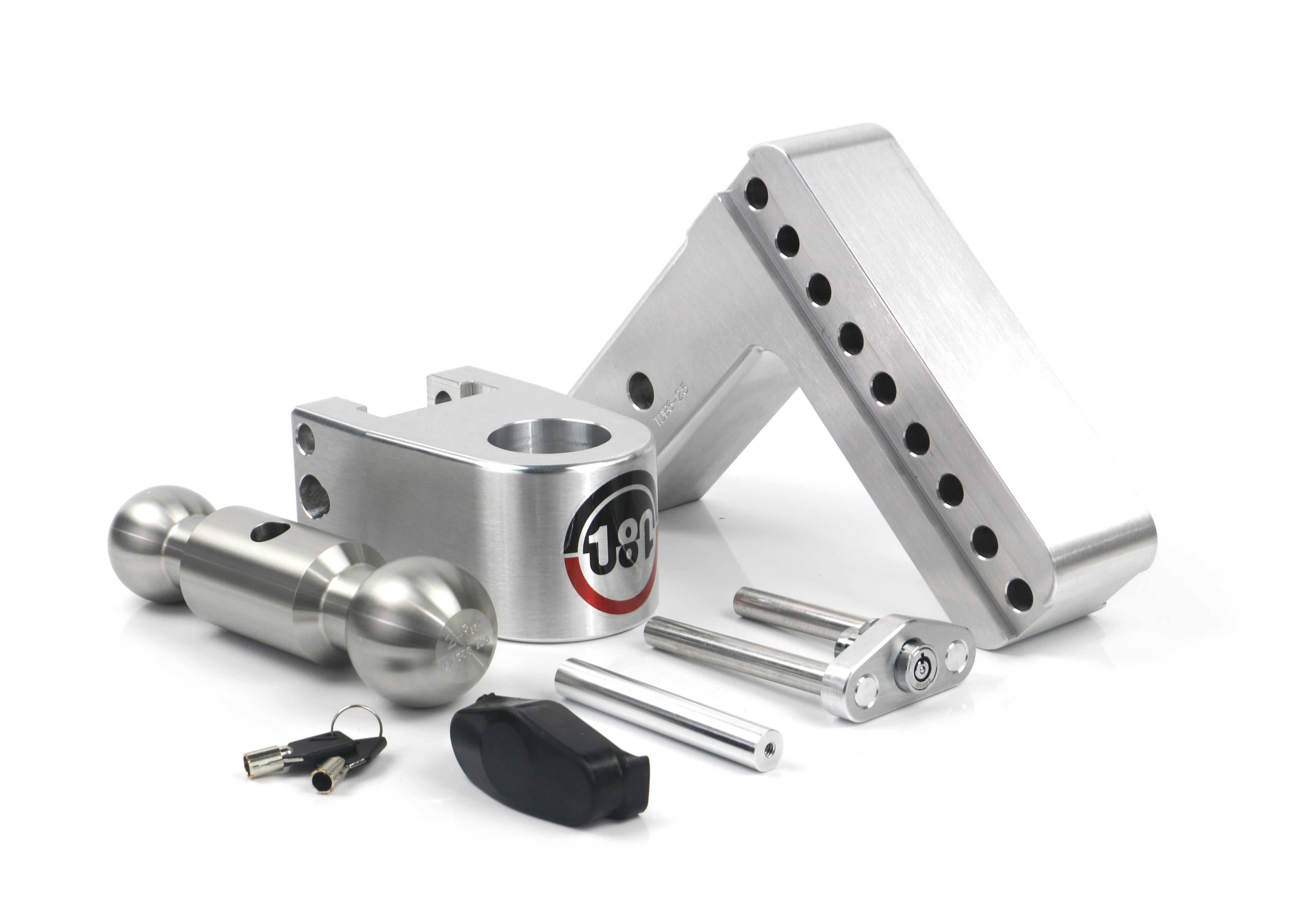 Weigh Safe 180 Hitch Stainless Steel Drop Hitch with 2.5-Inch Shank and Combo Ball for Heavy-Duty Towing