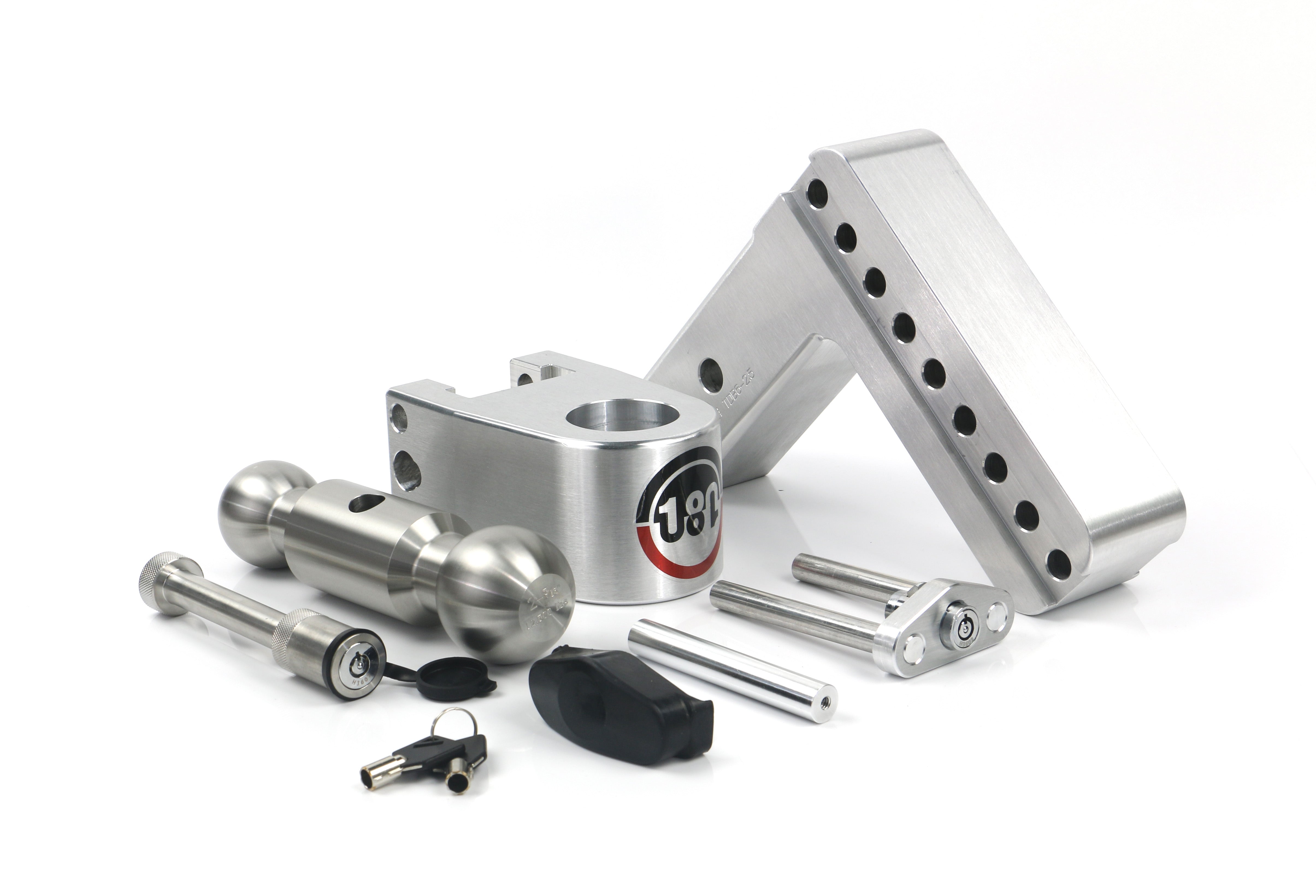 Weigh Safe 180 Hitch Stainless Steel Drop Hitch with 2.5-Inch Shank and Turnover Ball