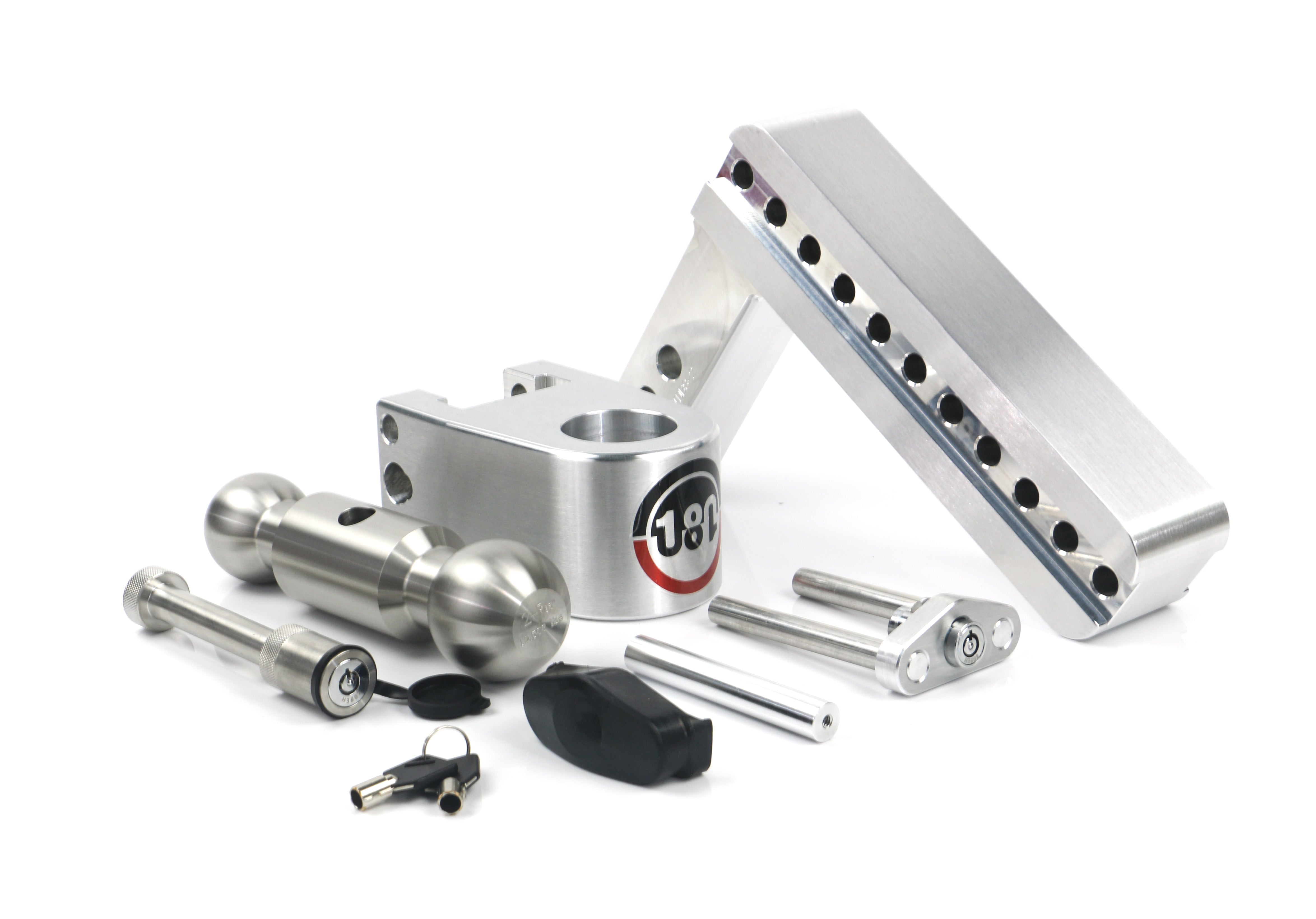 Weigh Safe 180 Hitch Stainless Steel Drop Hitch with 8 Inch Drop and 2-Inch Shank
