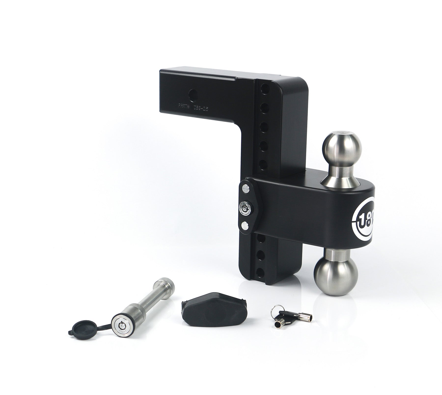 Weigh Safe 180 Hitch SS 8-Inch Drop Hitch with 2.5-Inch Shank and Keyed Alike WS05