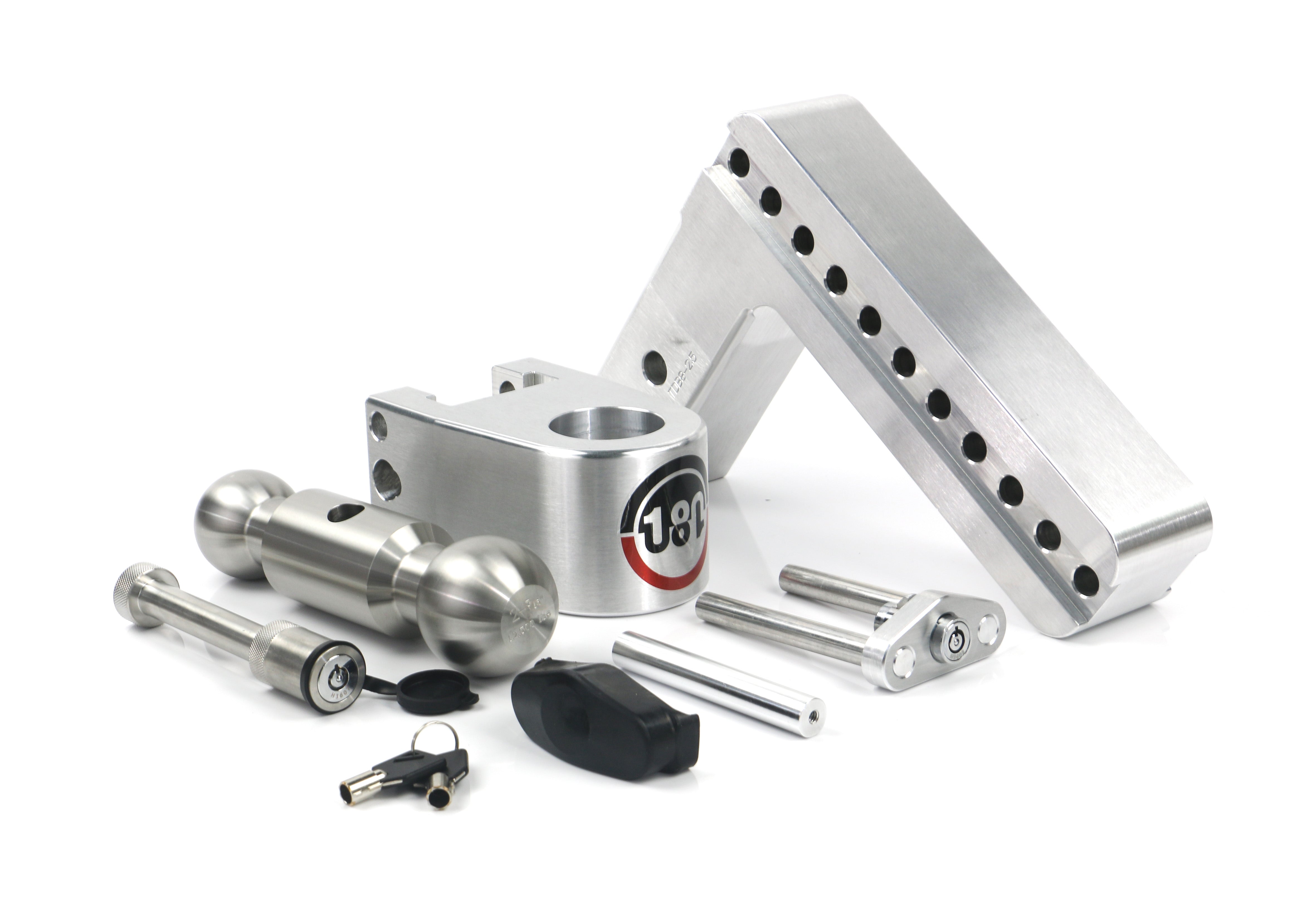 Weigh Safe 180 Hitch Stainless Steel Drop Hitch with 2.5-Inch Shank and Combo Ball