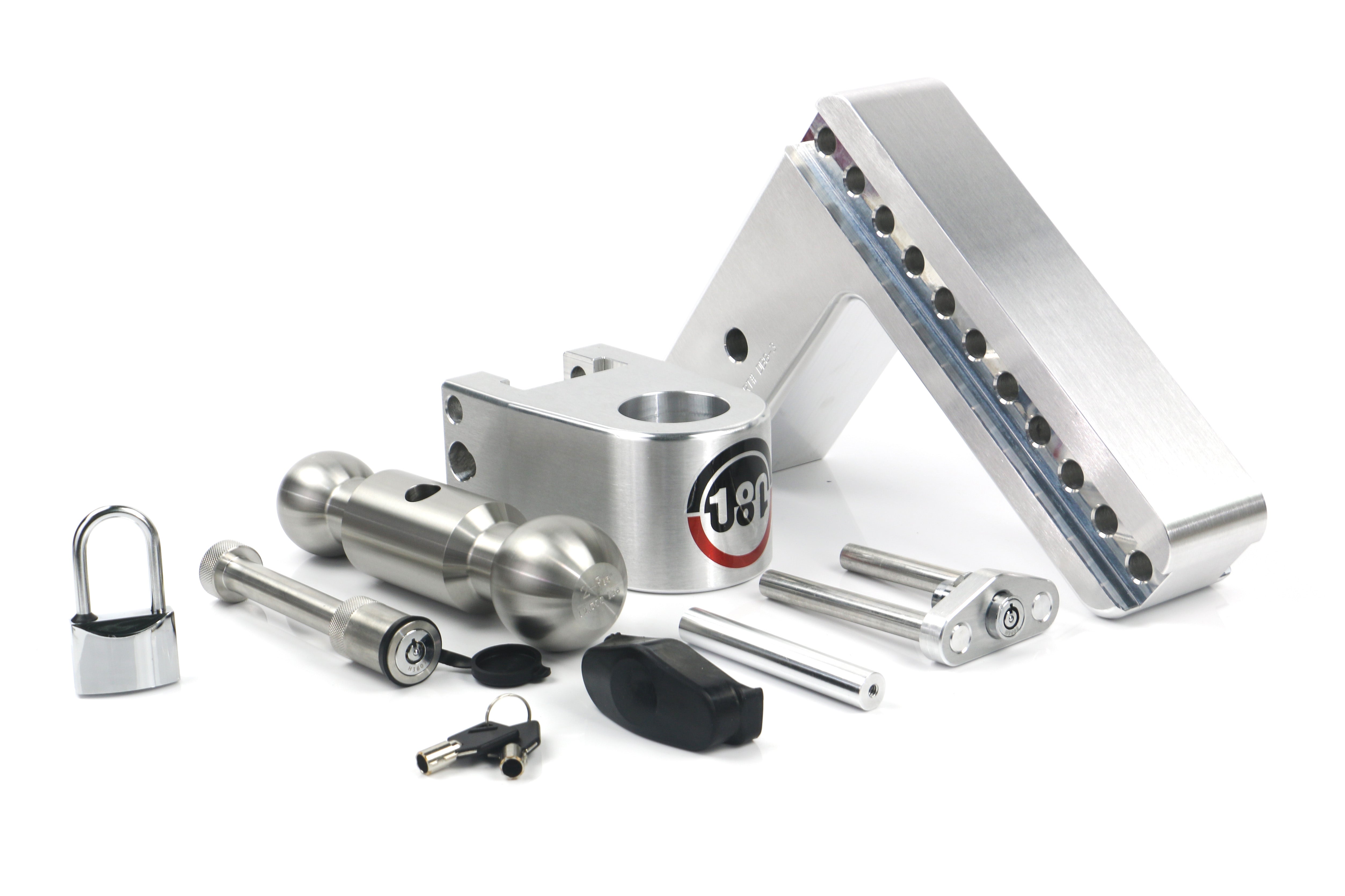 Weigh Safe 180 Hitch Stainless Steel Drop Hitch with 8-Inch Drop and 3-Inch Shank