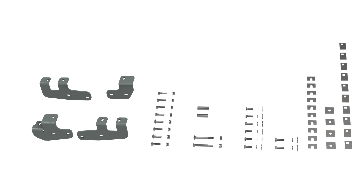 RVR2602 CUSTOM INSTALLATION KIT FOR UNIVERSAL MOUNTING RAILS FOR SOME RAM TRUCKS