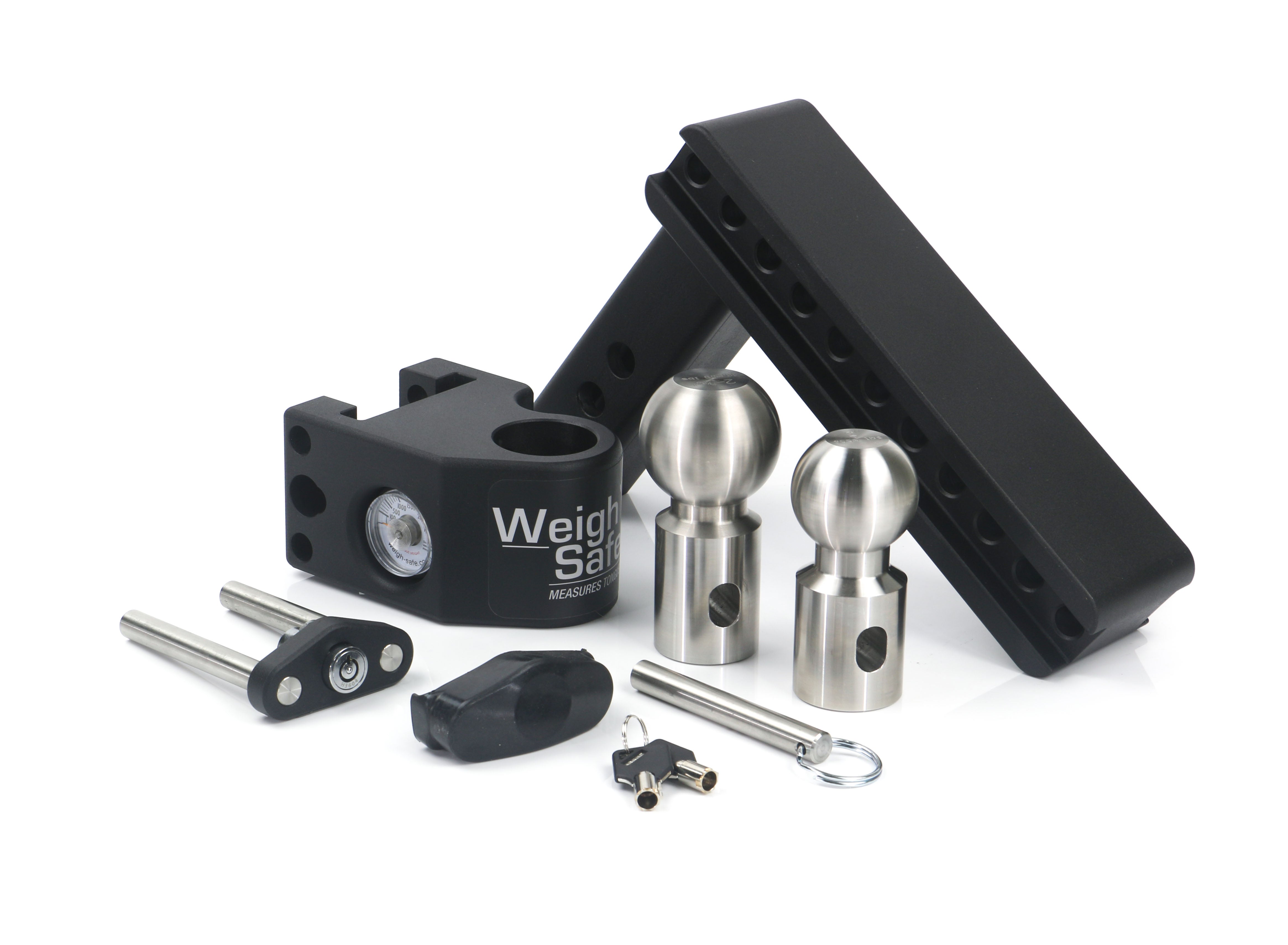 Weigh Safe Steel 8-Inch Drop Hitch with 2-Inch Shank for Heavy Duty Towing