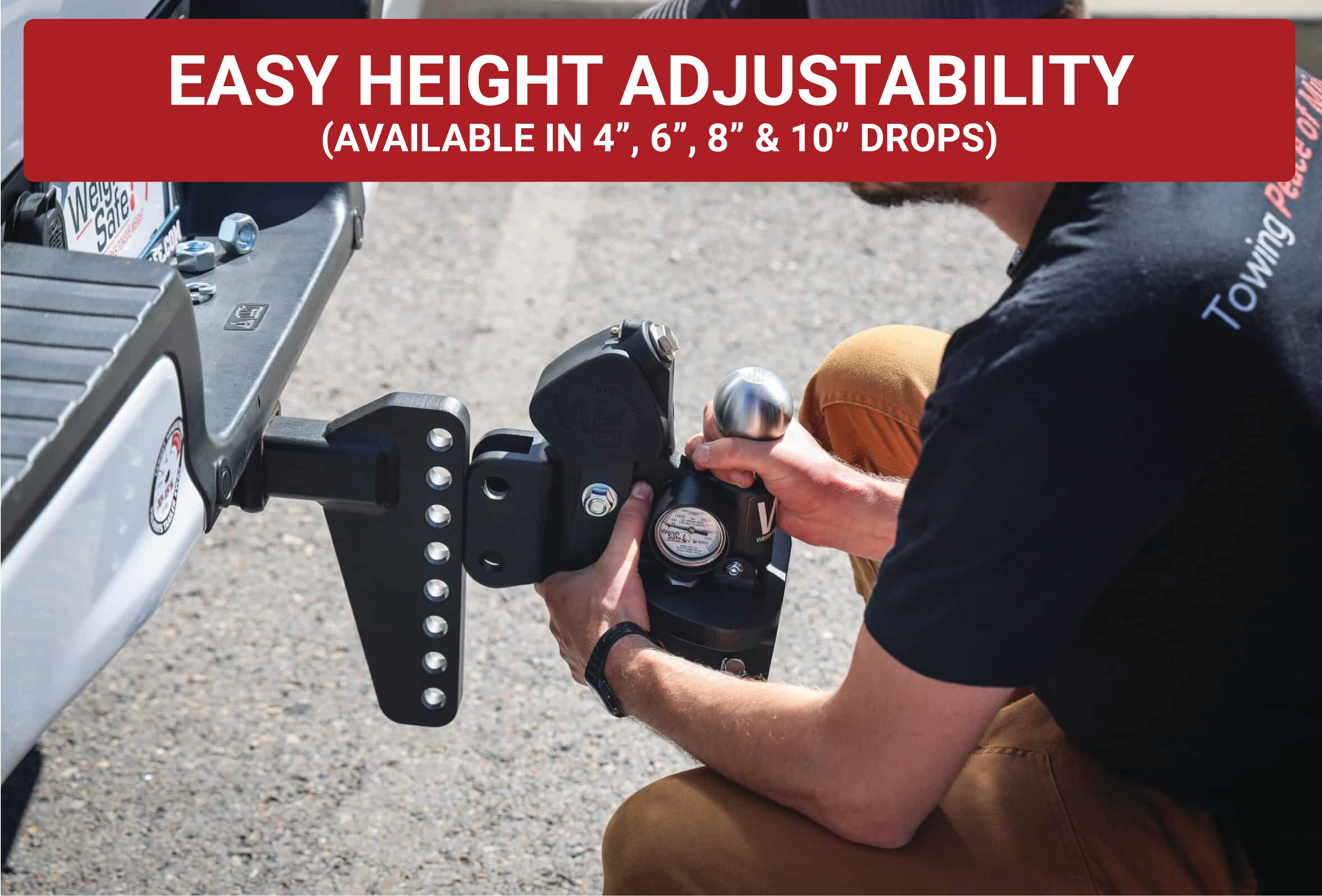 Weigh Safe TrueTow Middleweight Weight Distribution Hitch with 6" Drop and 2.5" Shank - 12,500 lbs GTW