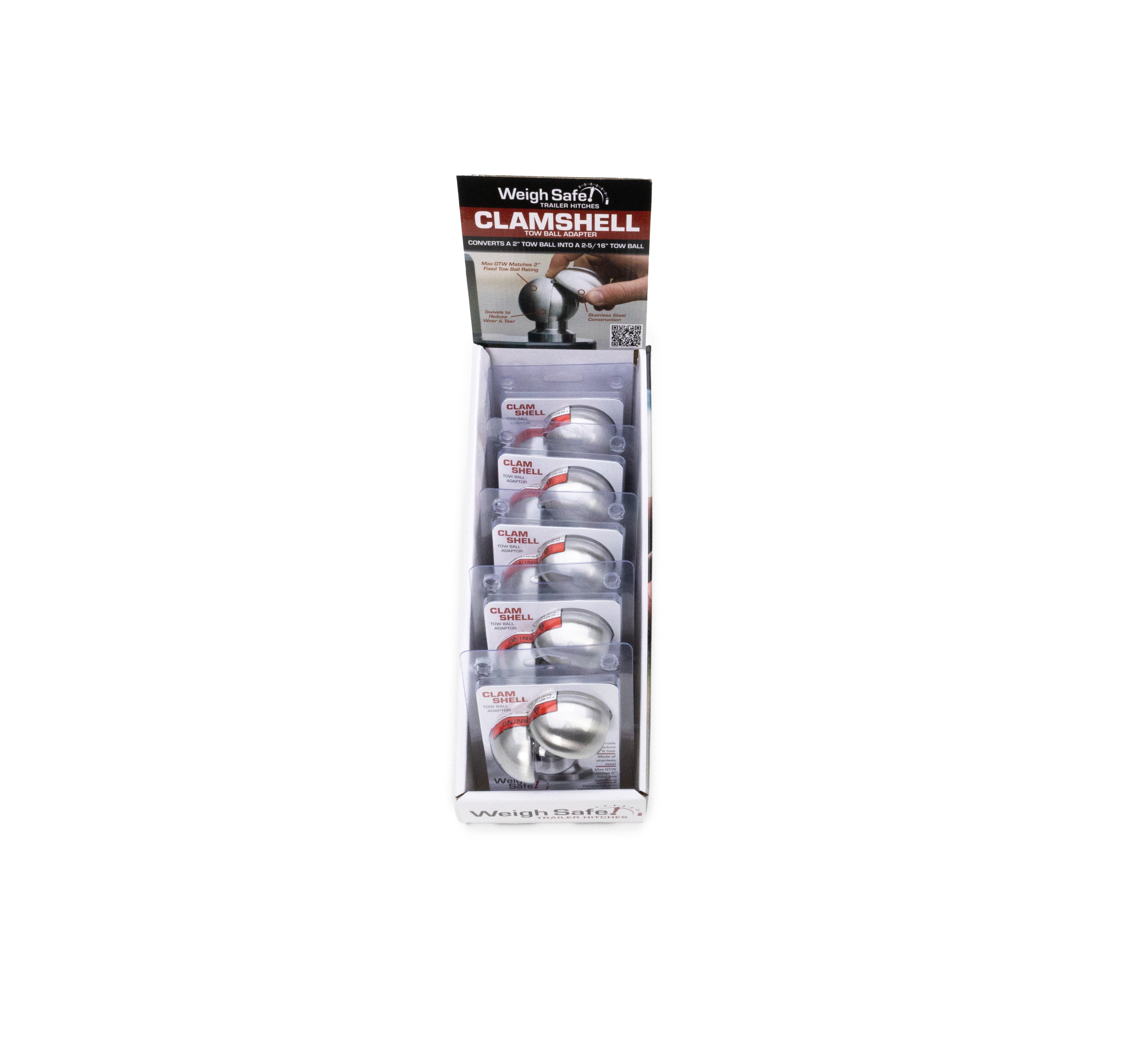 Weigh Safe WS28 Clam Shell Display Box of 5 with Part Number WS28