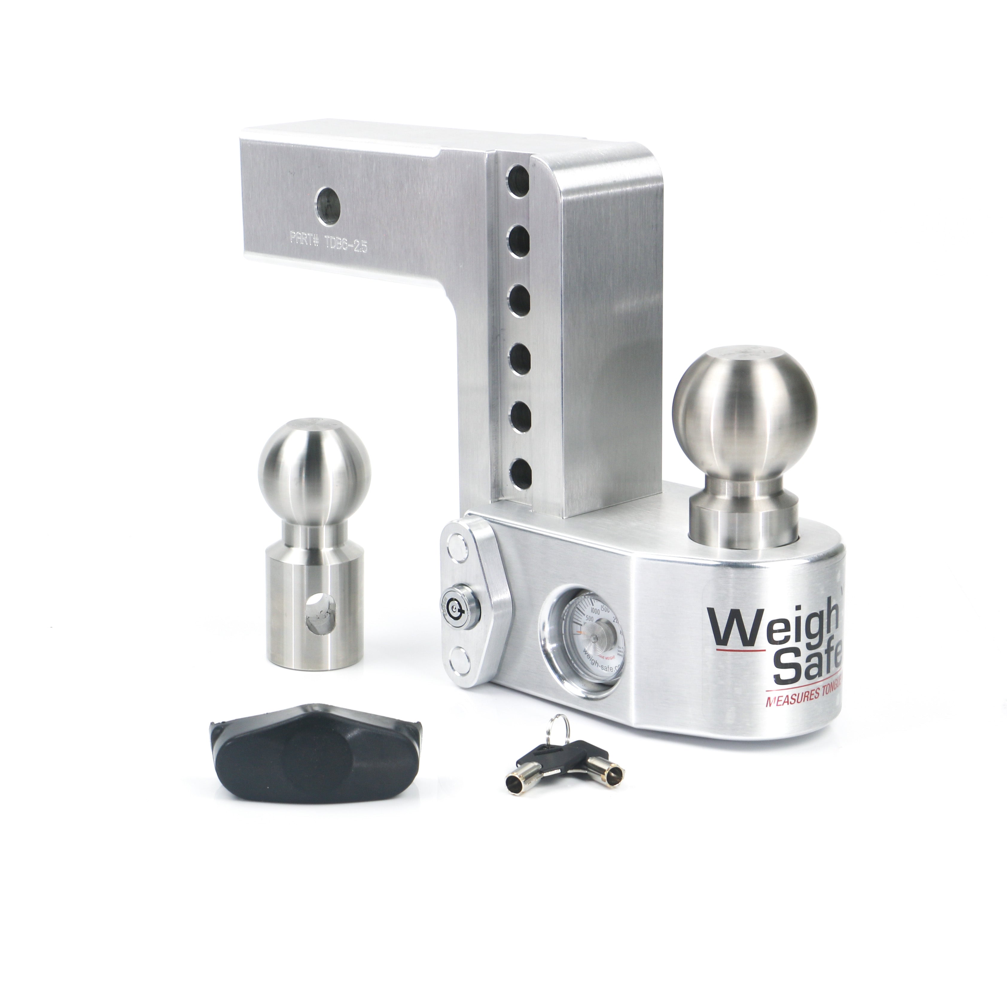 Weigh Safe 6-Inch Drop Hitch with 2.5-Inch Shank for Secure Towing