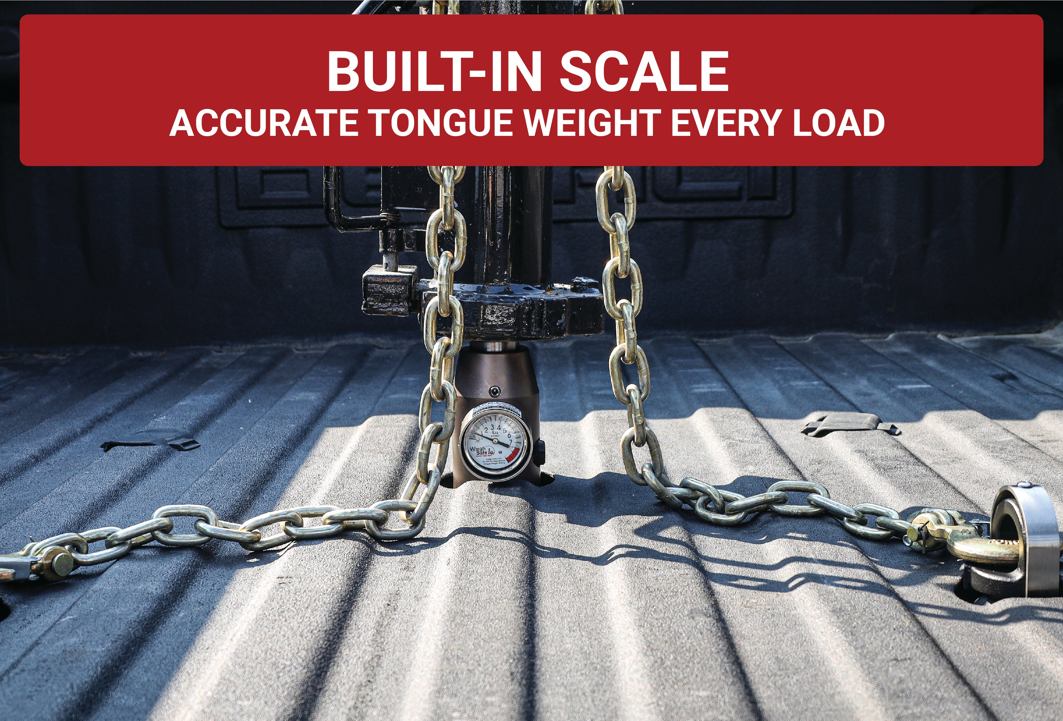 Weigh Safe OEM Gooseneck Ball with Built-In Tongue Weight Measurement